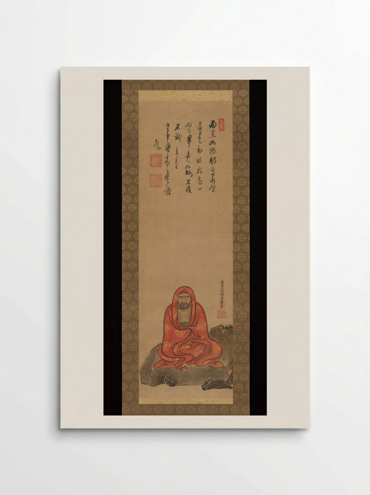 Bodhidharma in Red Robes - Hasegawa Hakujun - Poster