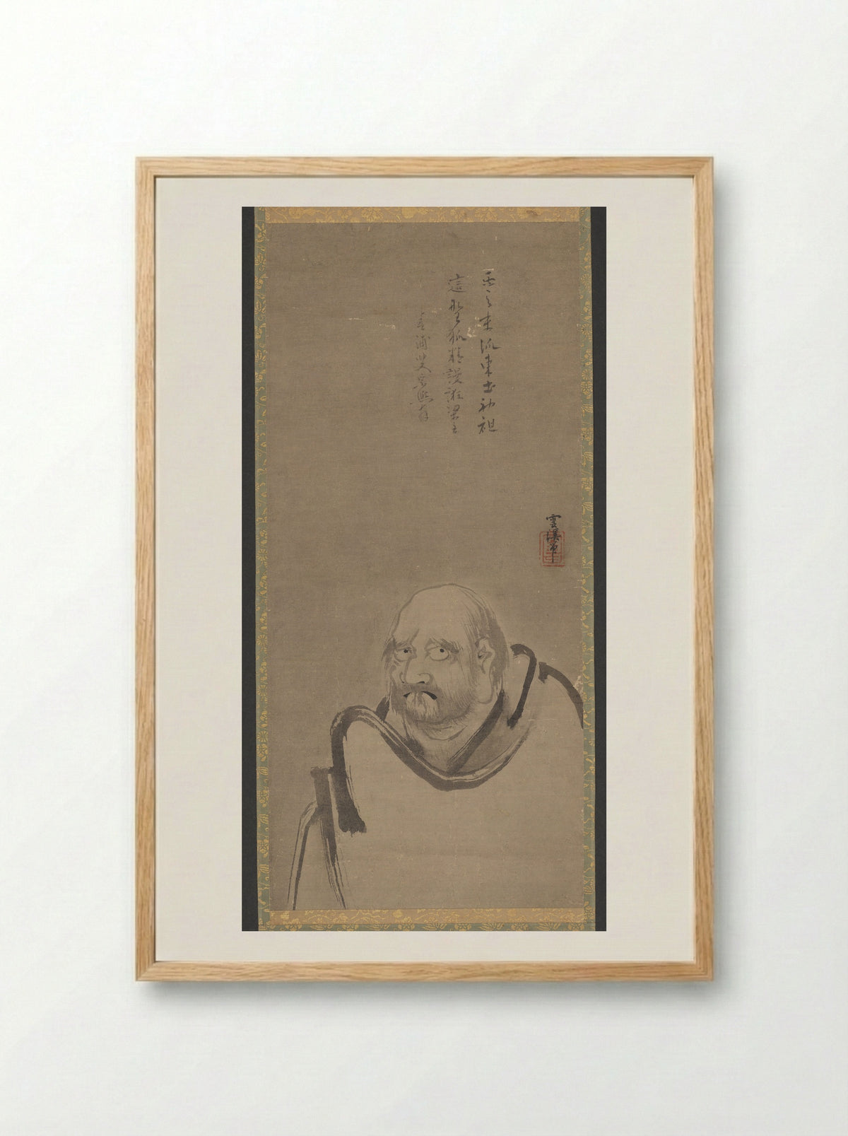 Bodhidharma - Unkei Eii - Framed Print Wood