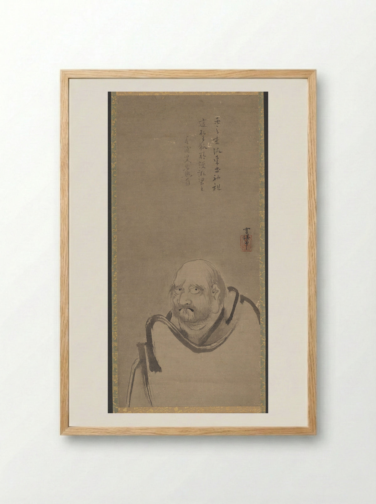 Bodhidharma - Unkei Eii - Framed Print Wood