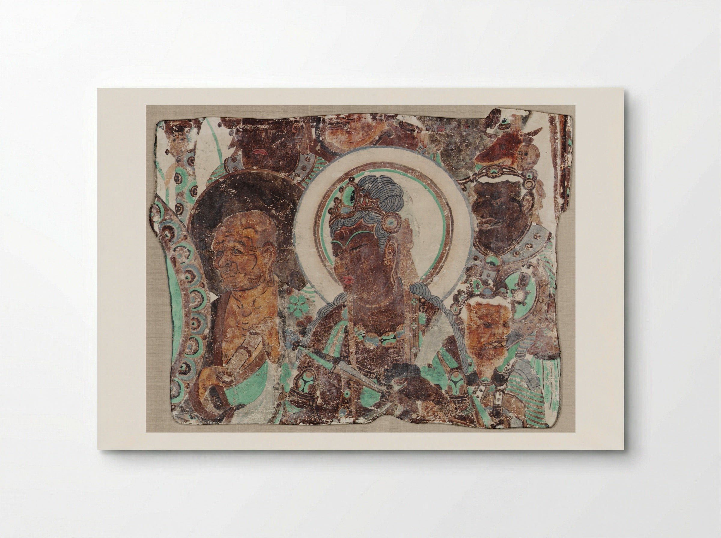 Bodhisattva Surrounded by a Monk and Devas - Unknown Artist - Poster