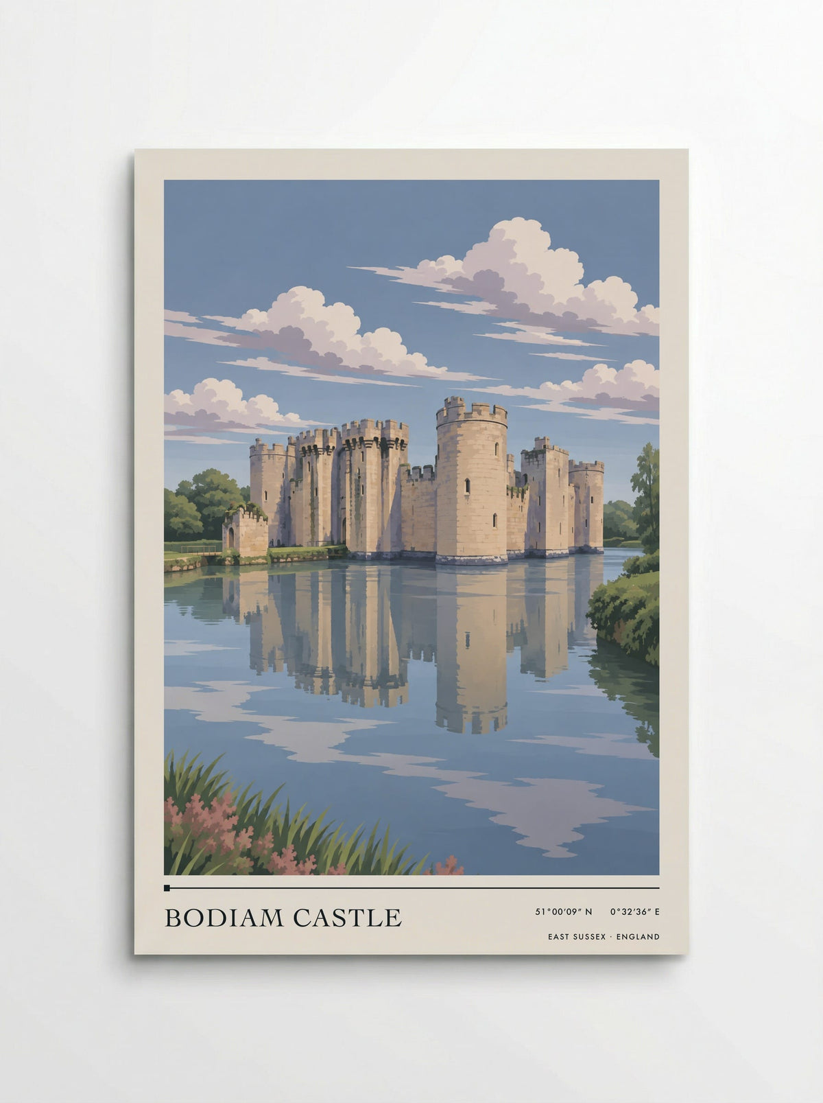 Bodiam Castle, East Sussex | Travel Poster - Poster