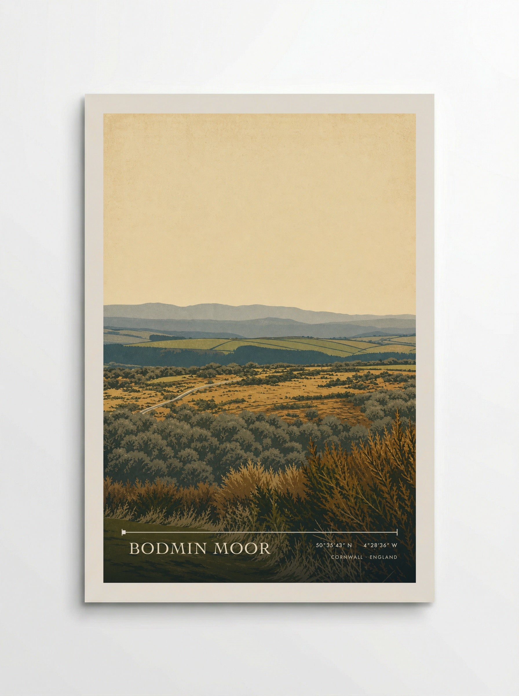 Bodmin Moor Cornwall England Travel Poster - Poster