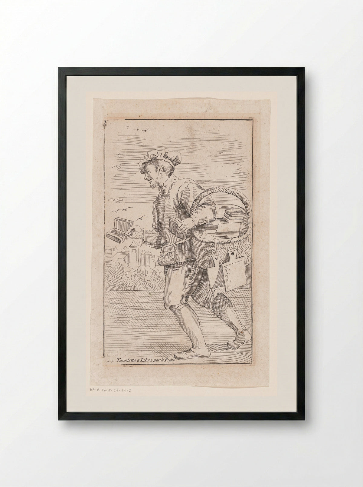 Boekverkoper - Simon Guillain (II) - Framed Print Black