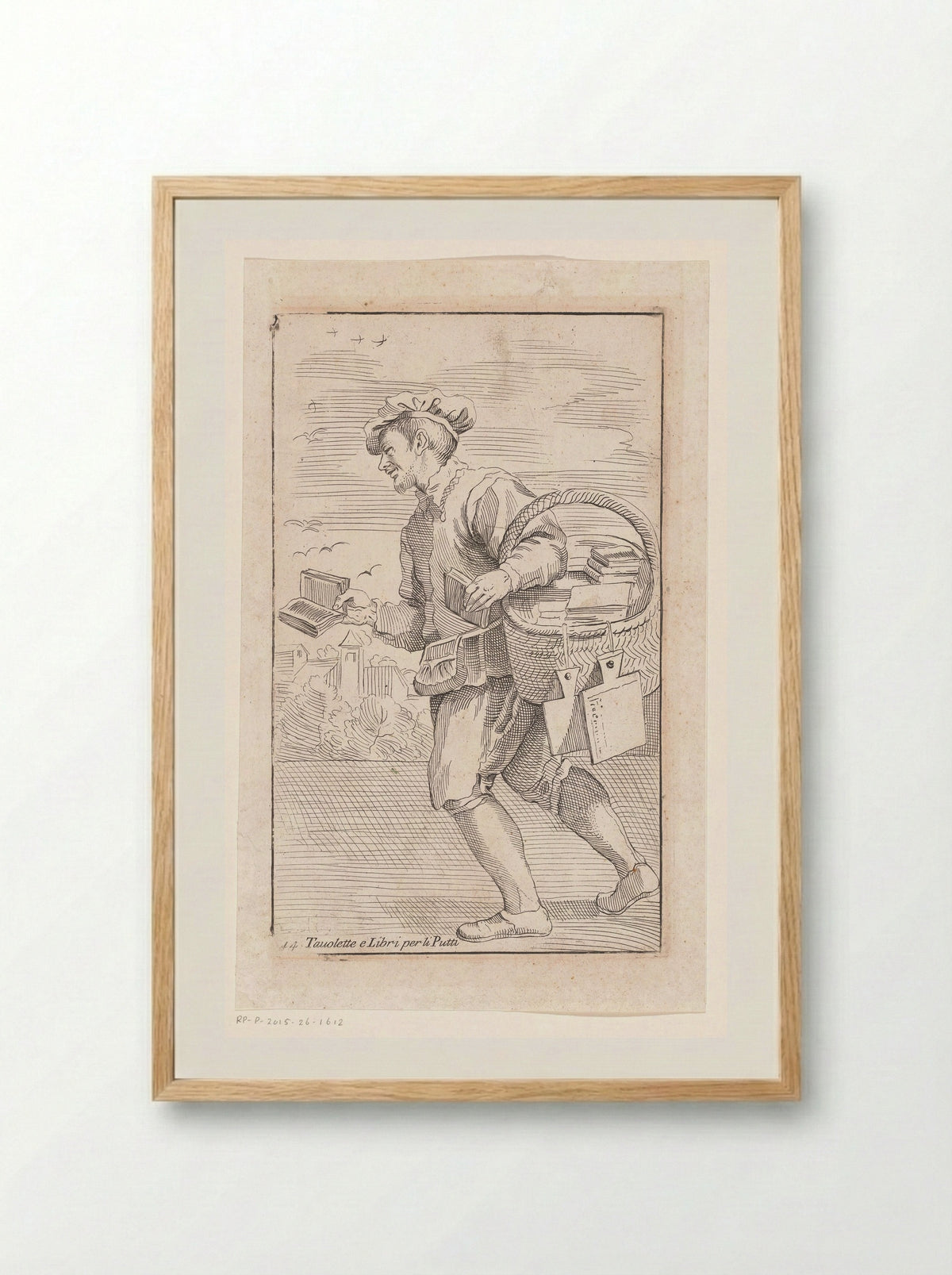 Boekverkoper - Simon Guillain (II) - Framed Print Wood