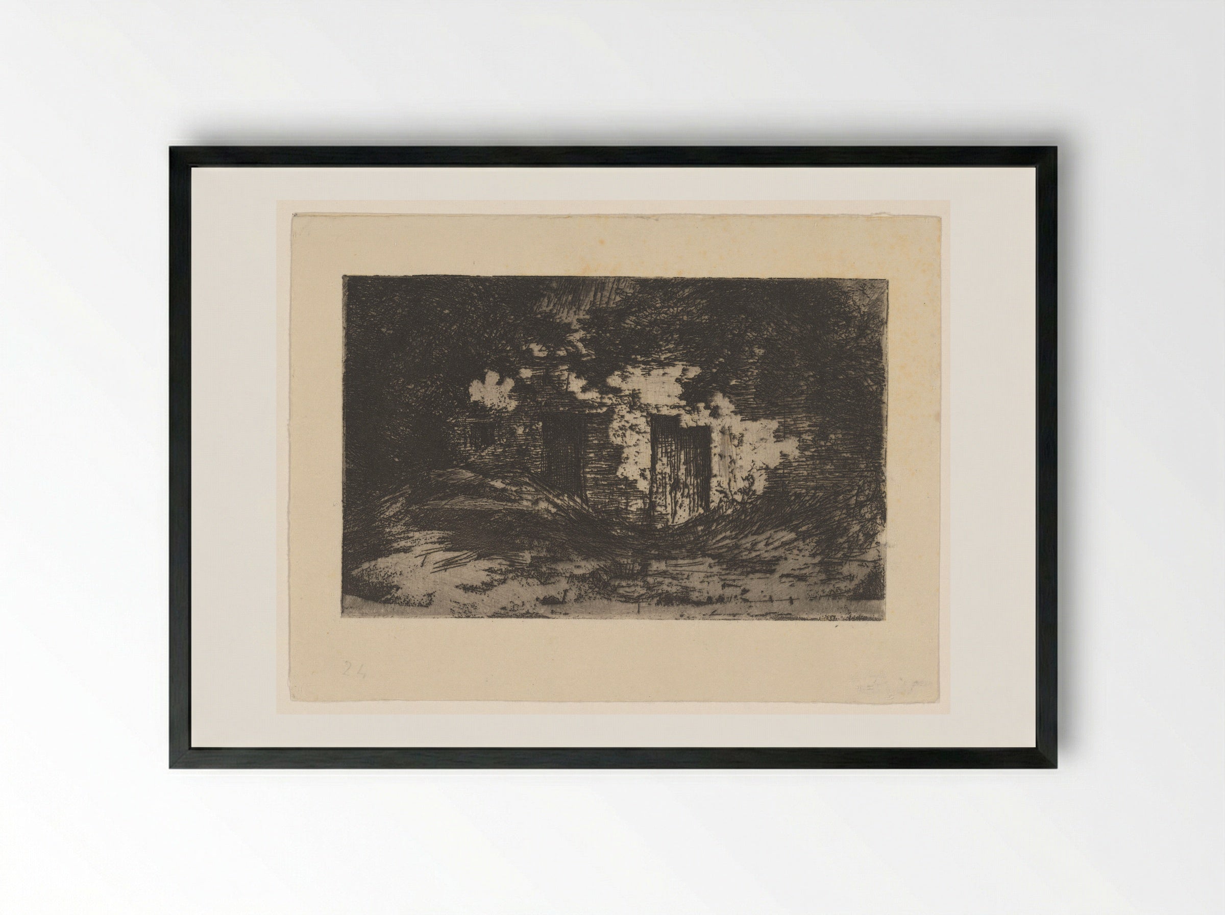 Boerderij (Farmhouse) - Philip Zilcken - Framed Print Black