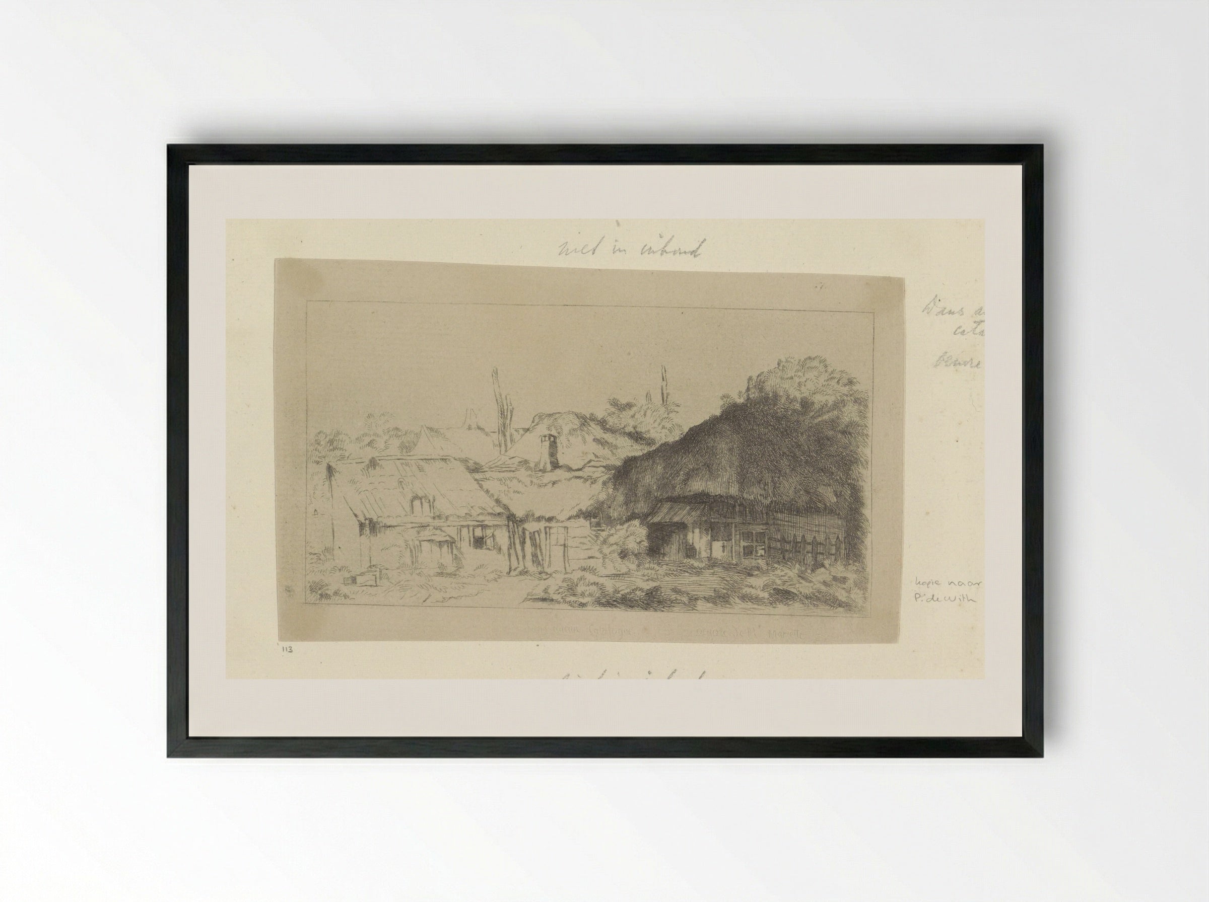 Boerderij (Farmhouse) - Henry Louis Basan - Framed Print Black