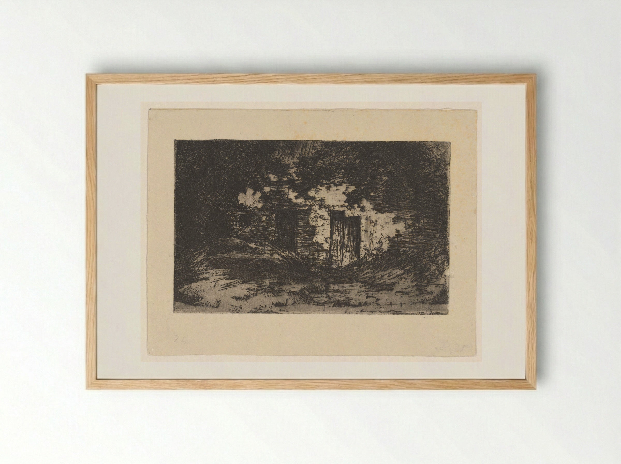 Boerderij (Farmhouse) - Philip Zilcken - Framed Print Wood
