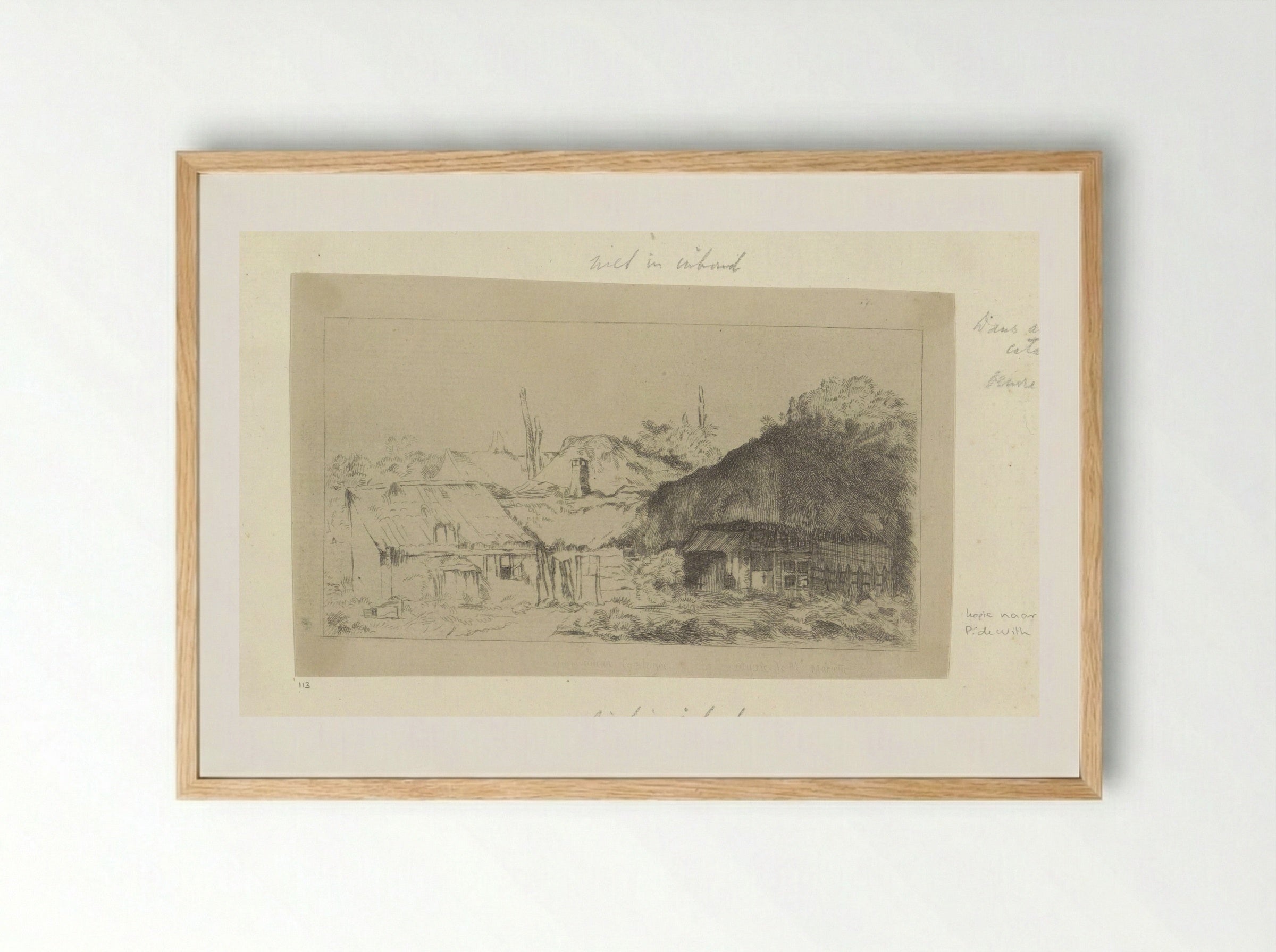 Boerderij (Farmhouse) - Henry Louis Basan - Framed Print Wood
