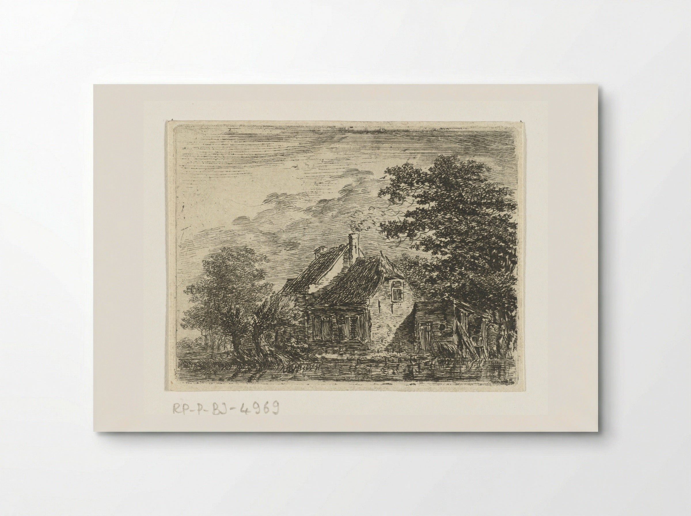 Boerderij aan een vaart (Farmhouse by a Canal) - Hermanus van Brussel - Poster
