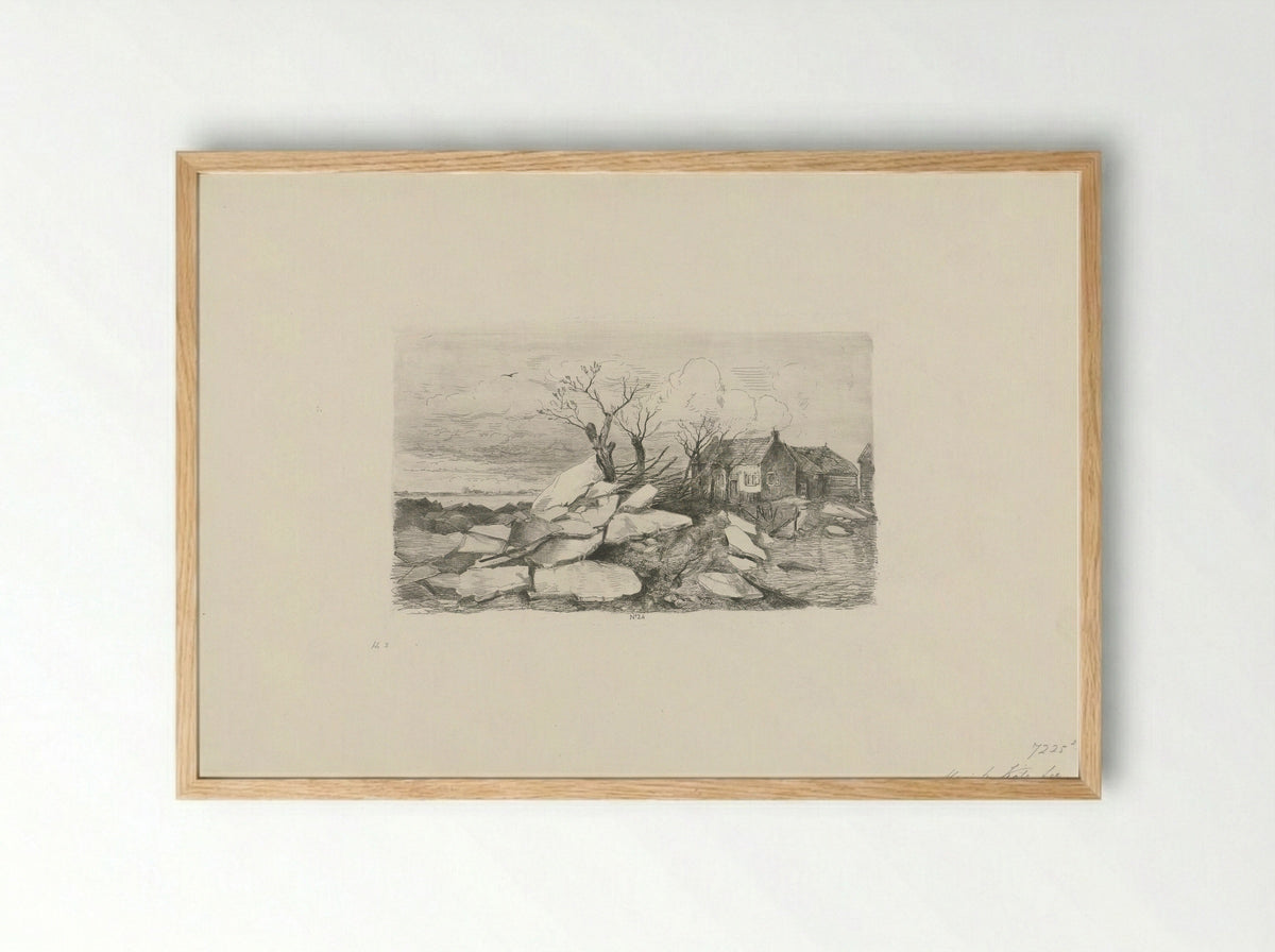 Boerderij gered - Mari ten Kate - Framed Print Wood