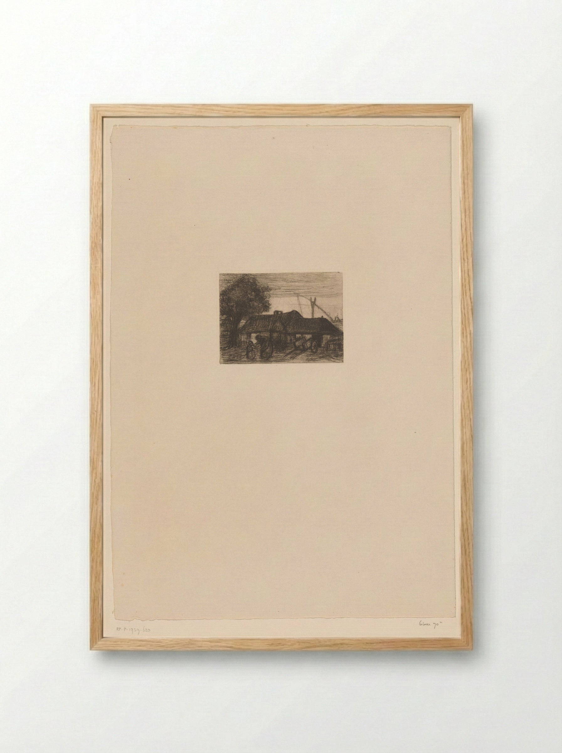 Boerderij in de Kempen - Jakob Smits - Framed Print Wood