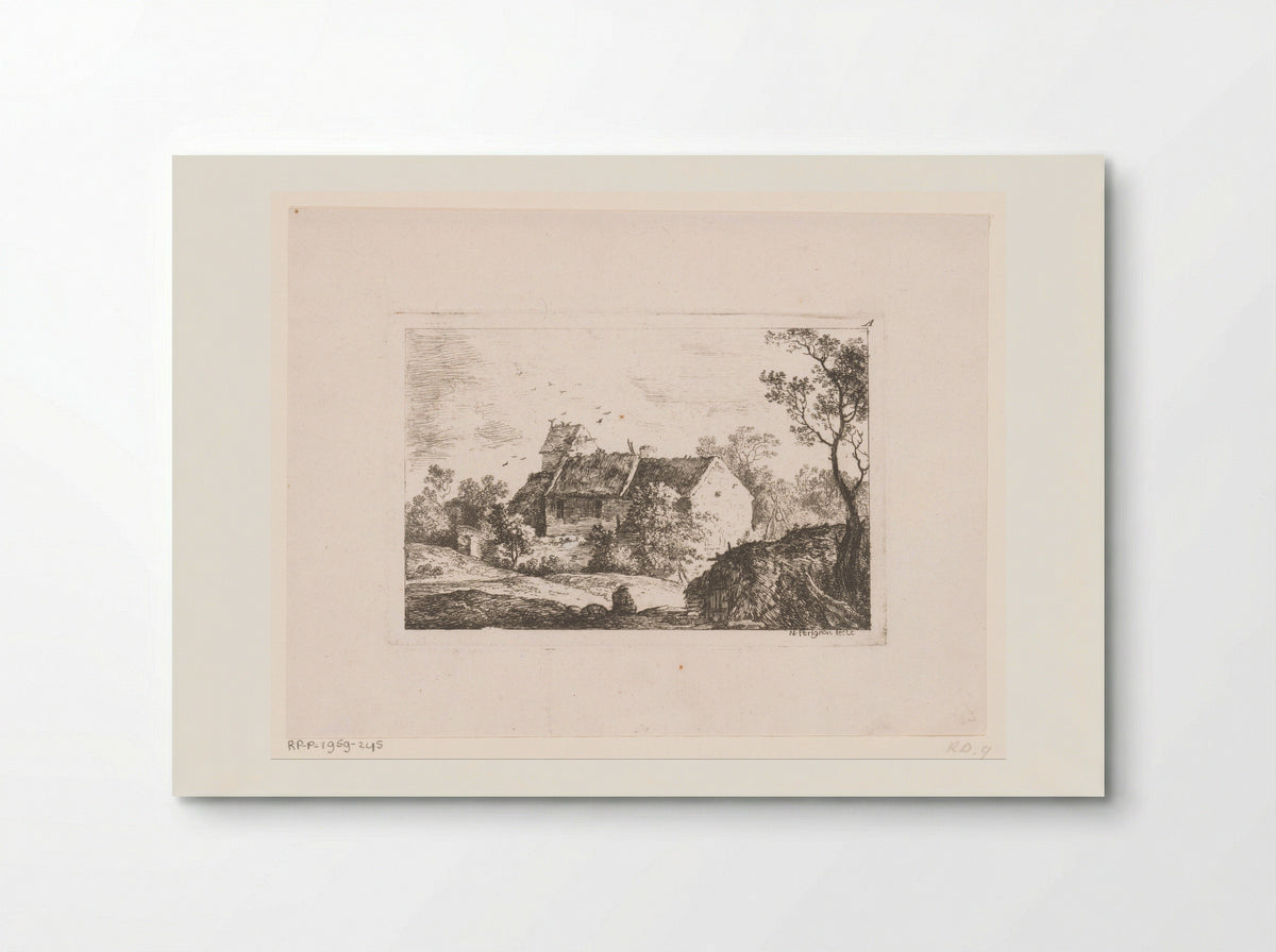 Boerderij met duiventil - Alexis Nicolas Pérignon - Poster