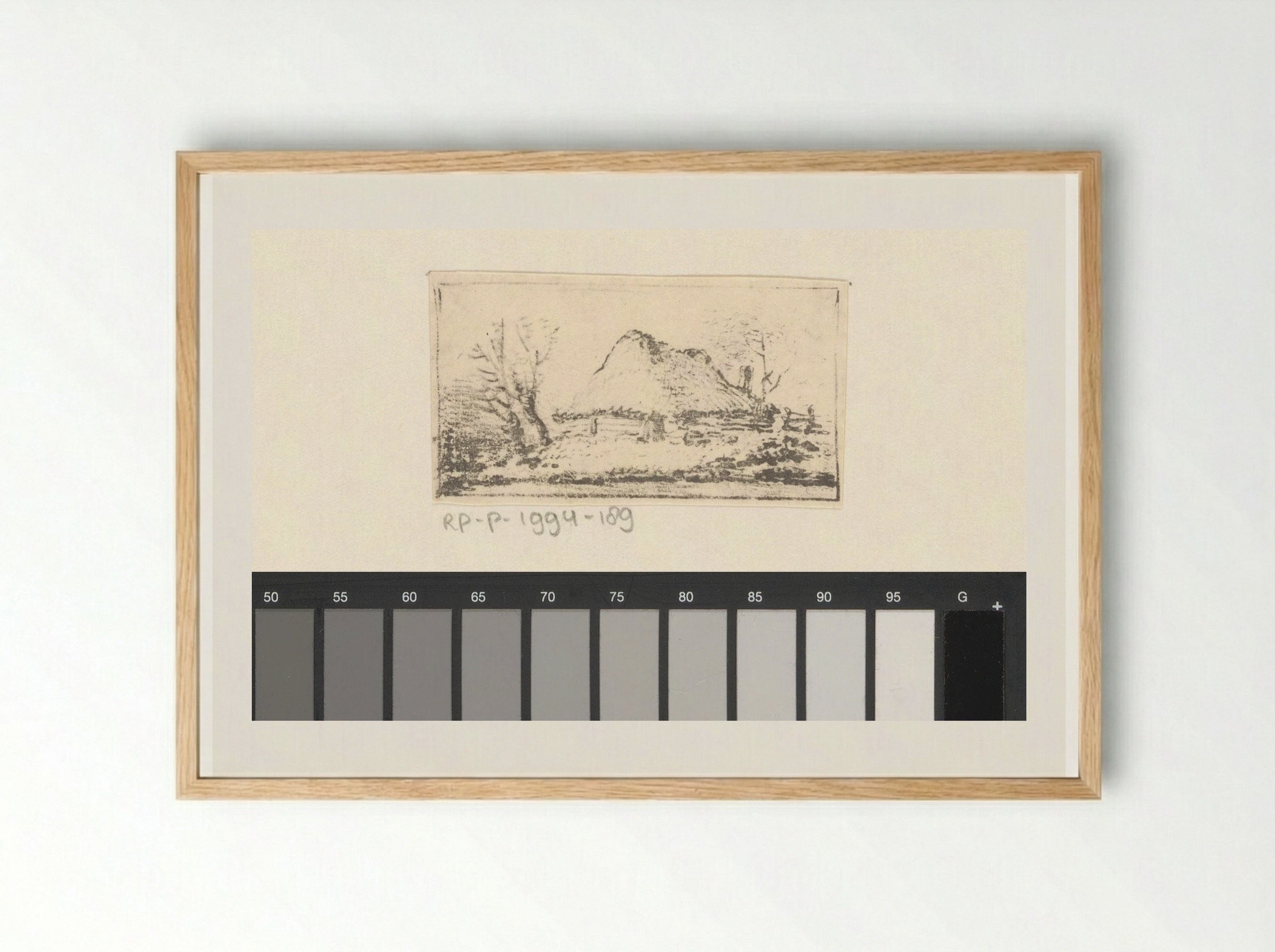 Boerderij met rieten dak - Pieter Bartholomeusz. Barbiers - Framed Print Wood