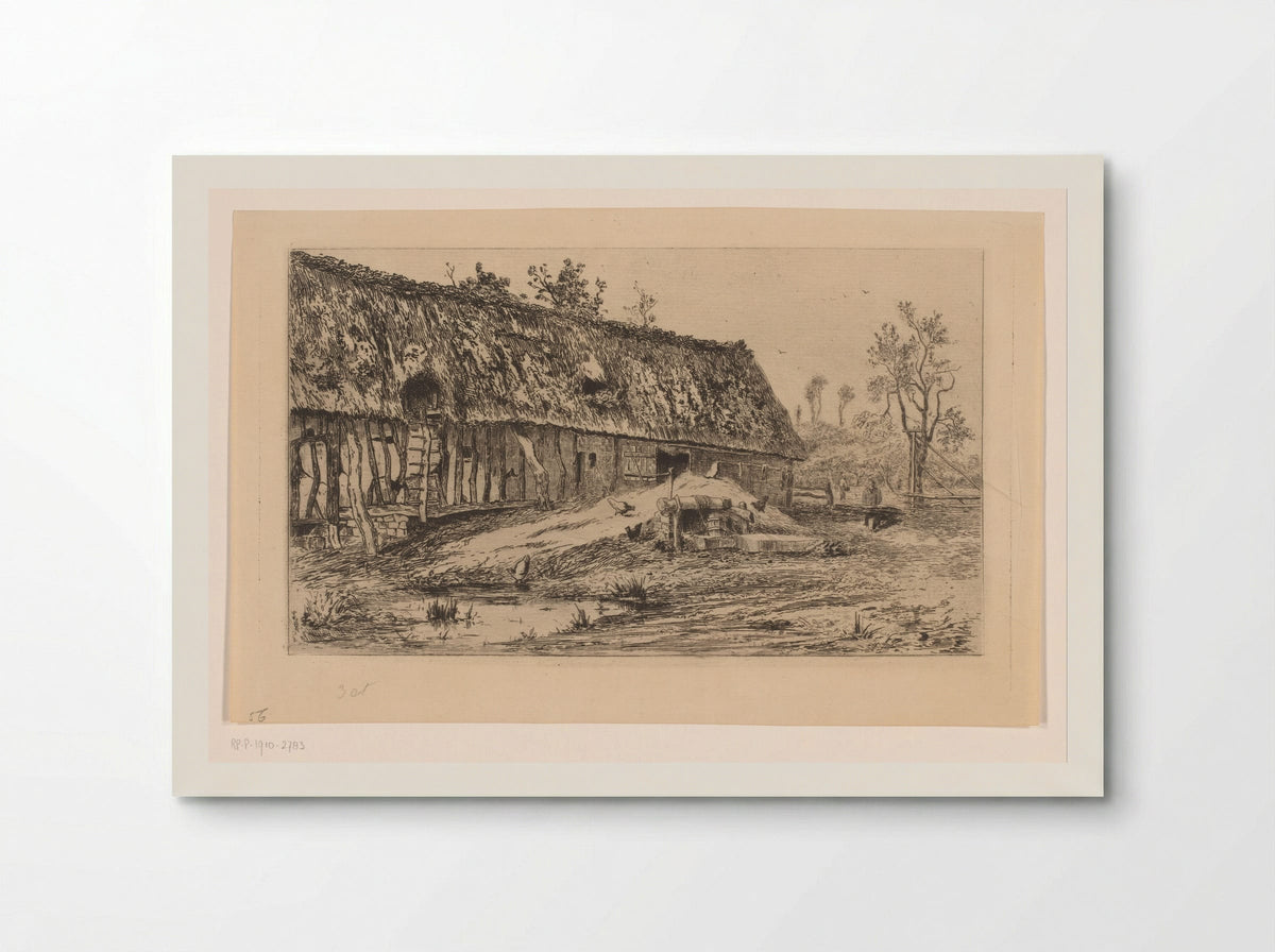 Boerenerf in Veules - Carel Nicolaas Storm van 's-Gravesande - Poster