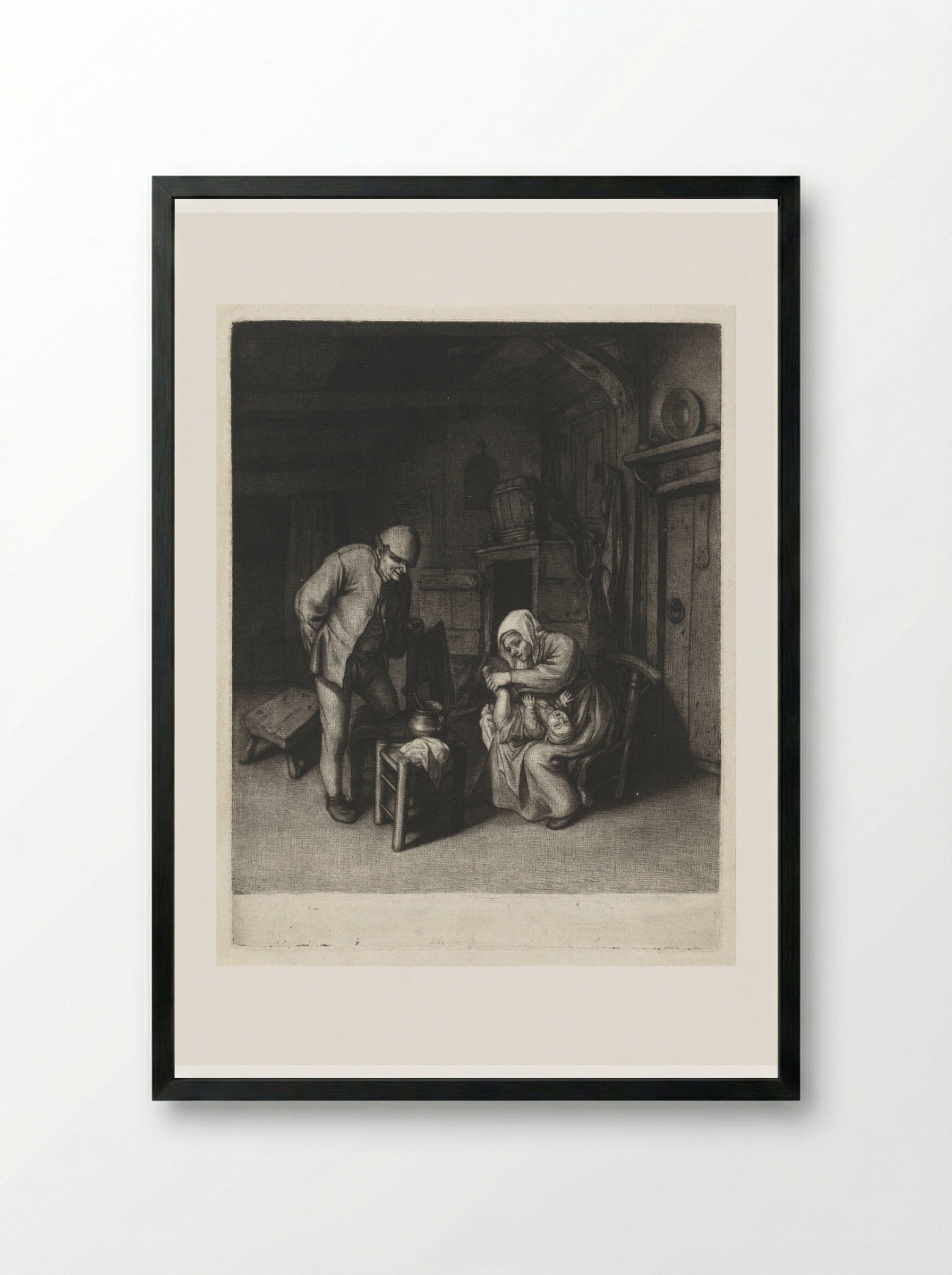 Boerengezin - Jacob Gole - Framed Print Black