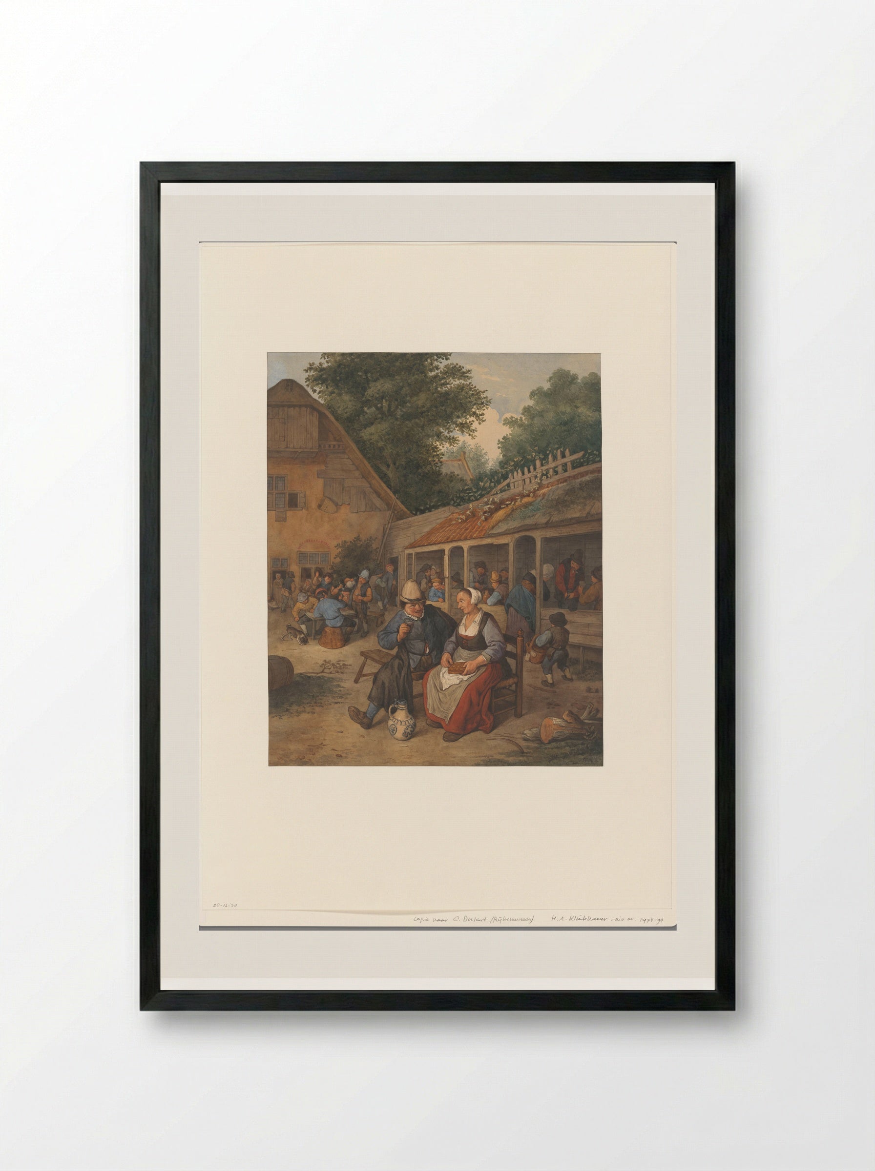 Boerenherberg - Hendrik Abraham Klinkhamer - Framed Print Black