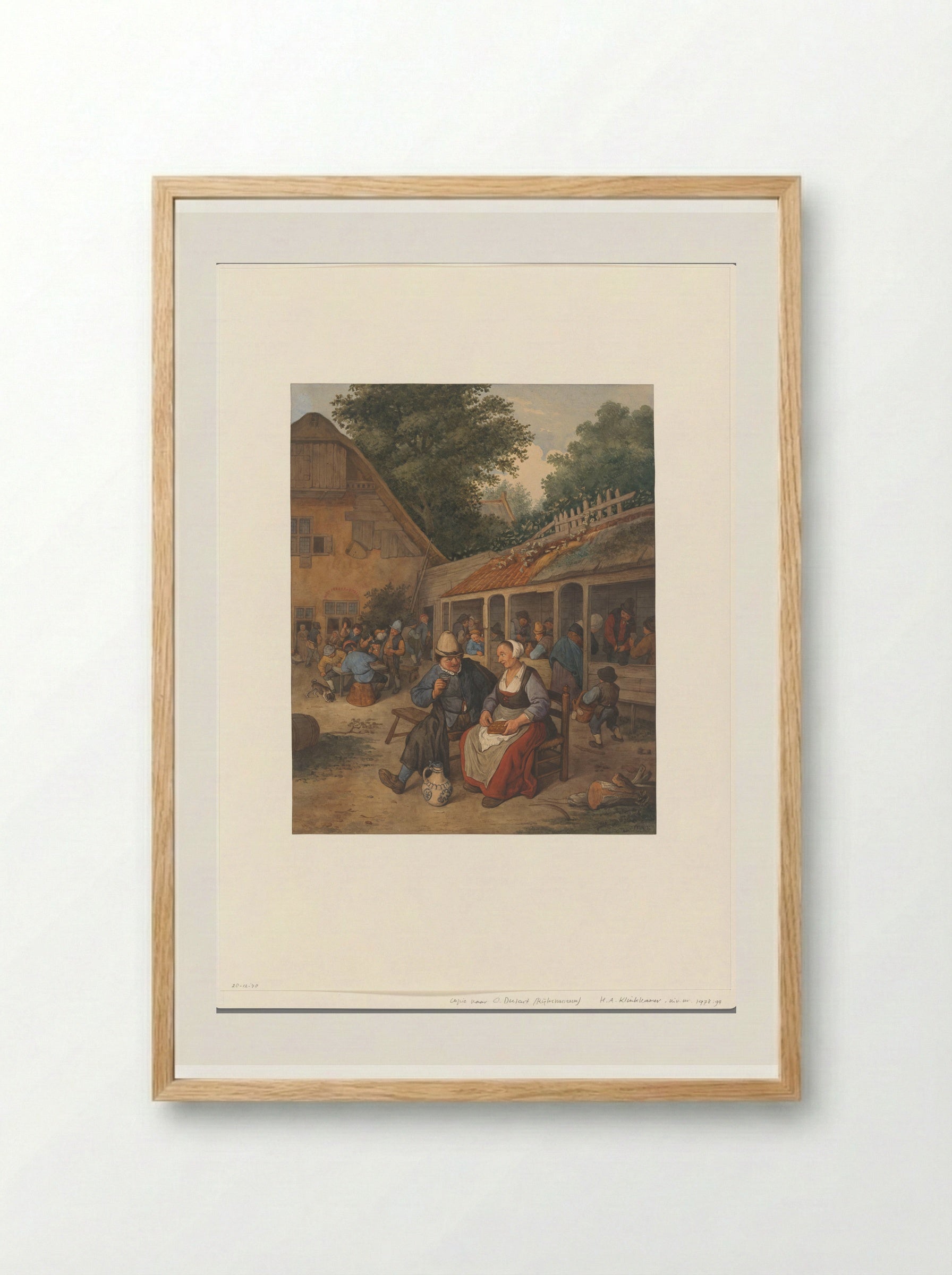 Boerenherberg - Hendrik Abraham Klinkhamer - Framed Print Wood
