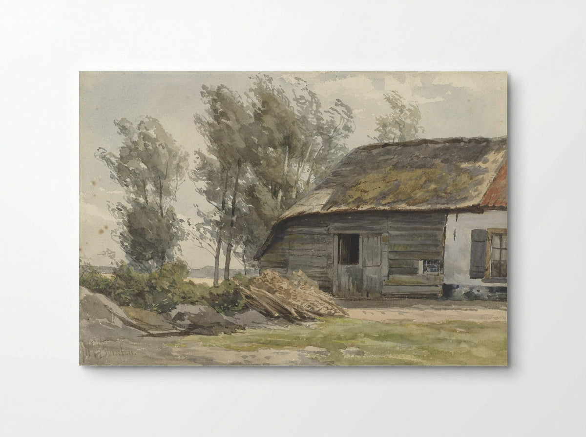 Boerenhofstede met schuur - Jan Willem van Borselen - Poster