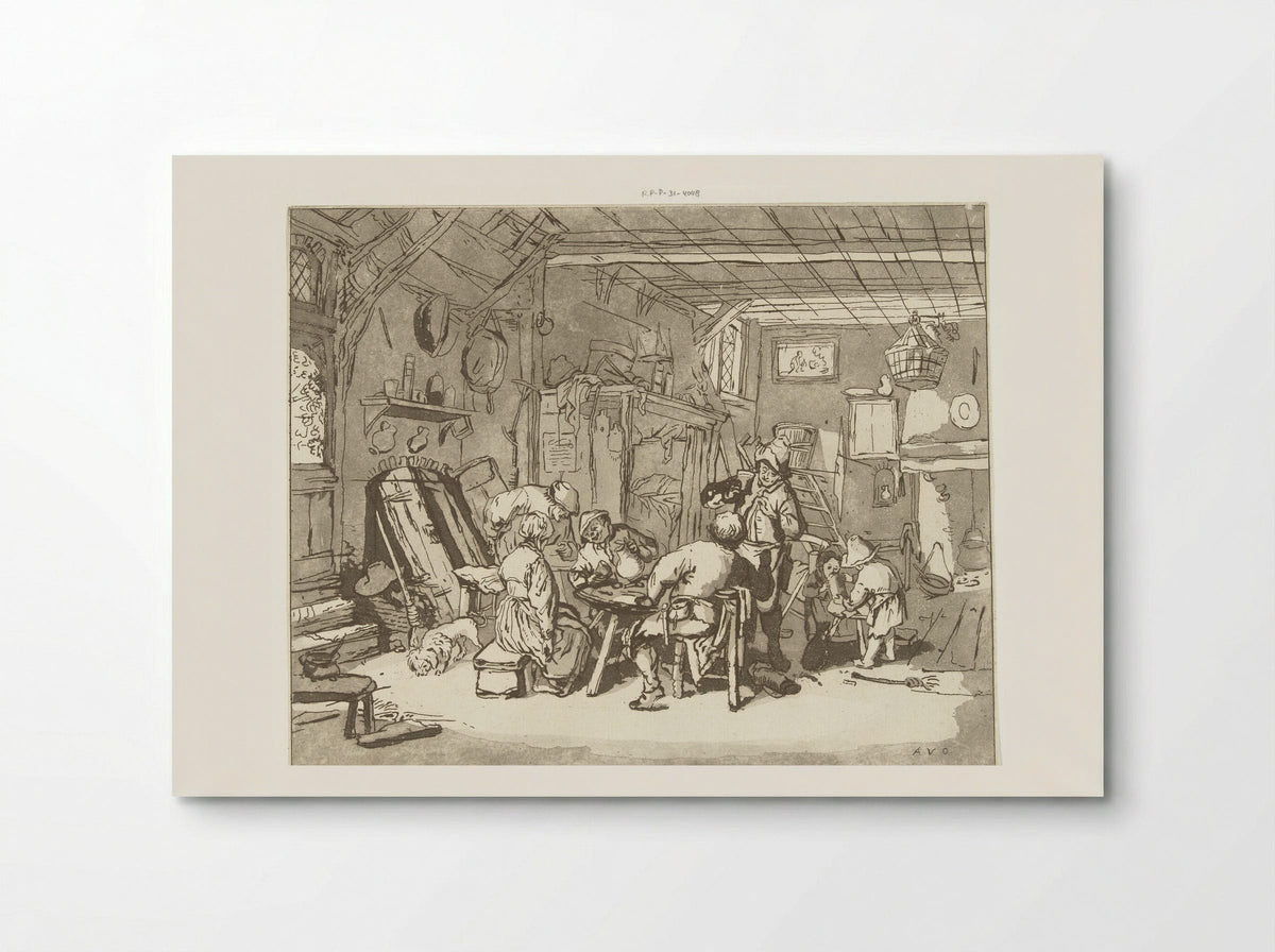 Boereninterieur (Peasant Interior) - Anthonie van den Bos - Poster