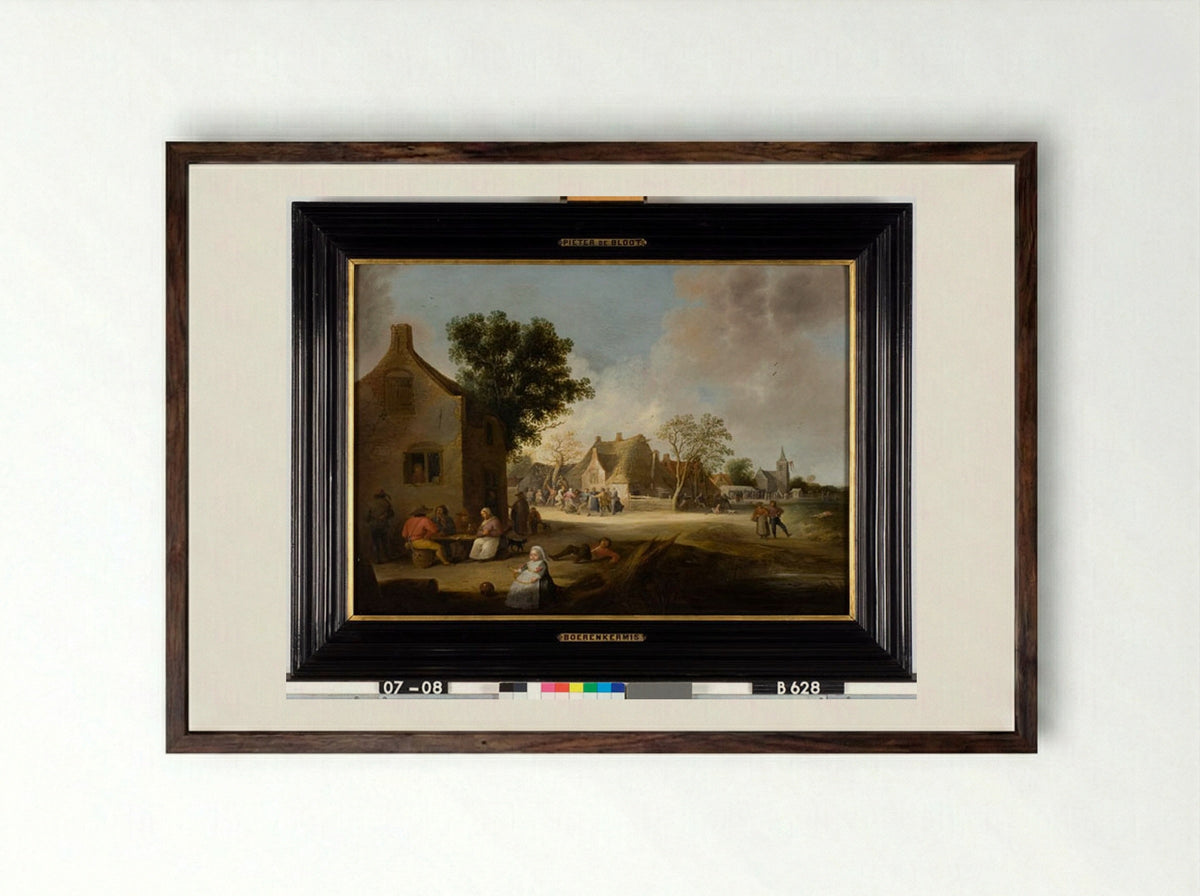 Boerenkermis (Peasant Fair) - Pieter de Bloot - Framed Print Dark Wood