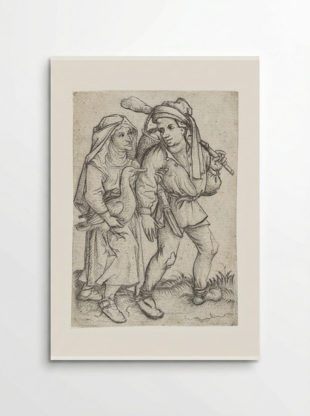 Boerenpaar (Peasant Couple) - Master of the Amsterdam Cabinet - Poster