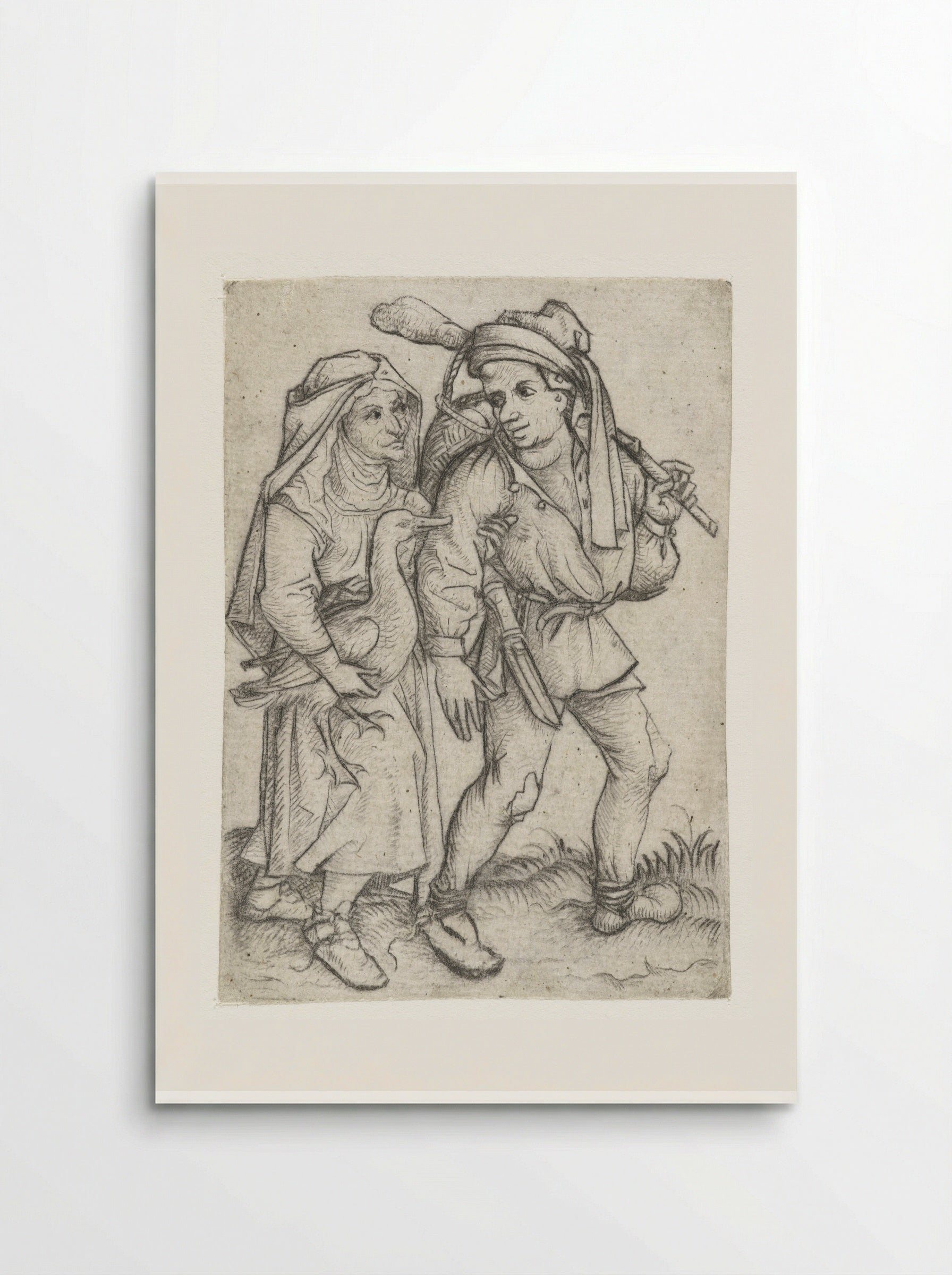 Boerenpaar (Peasant Couple) - Master of the Amsterdam Cabinet - Poster