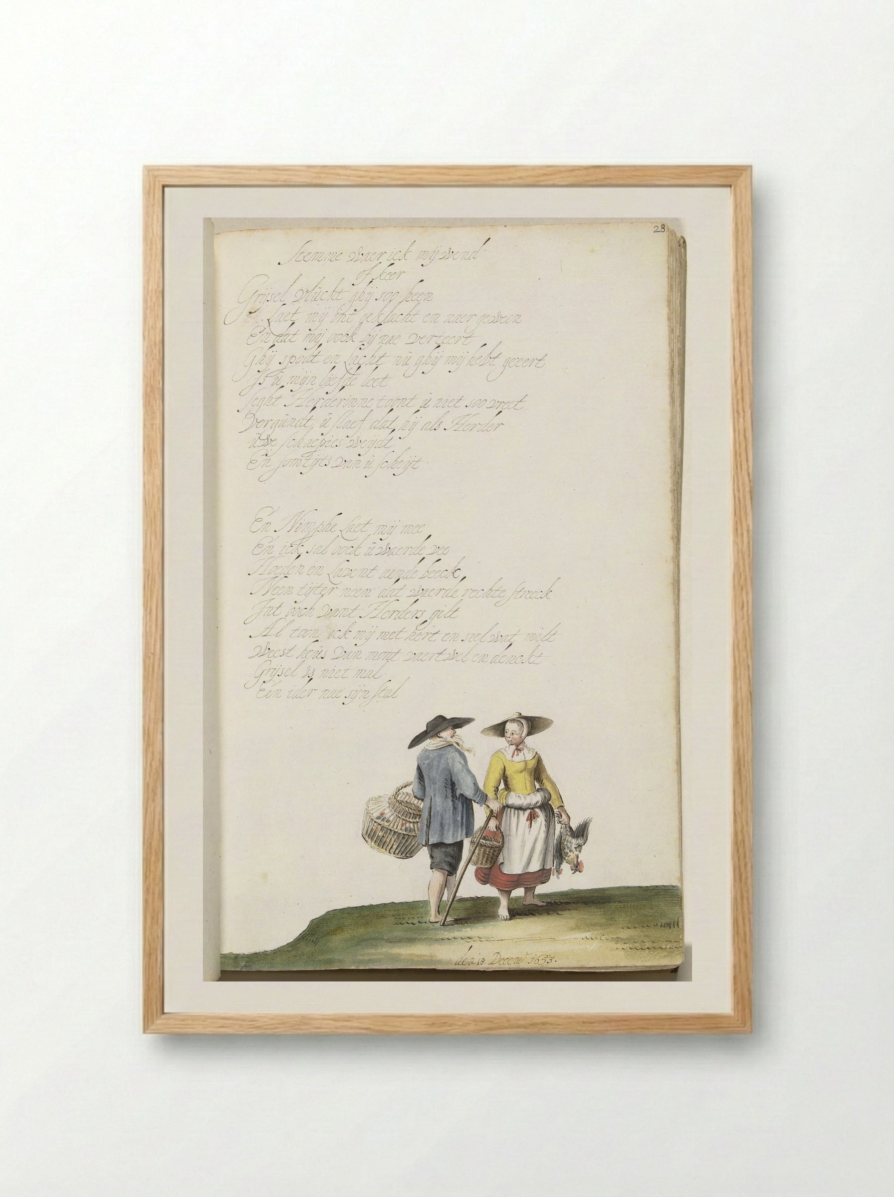 Boerenpaar - Gesina ter Borch - Framed Print Wood
