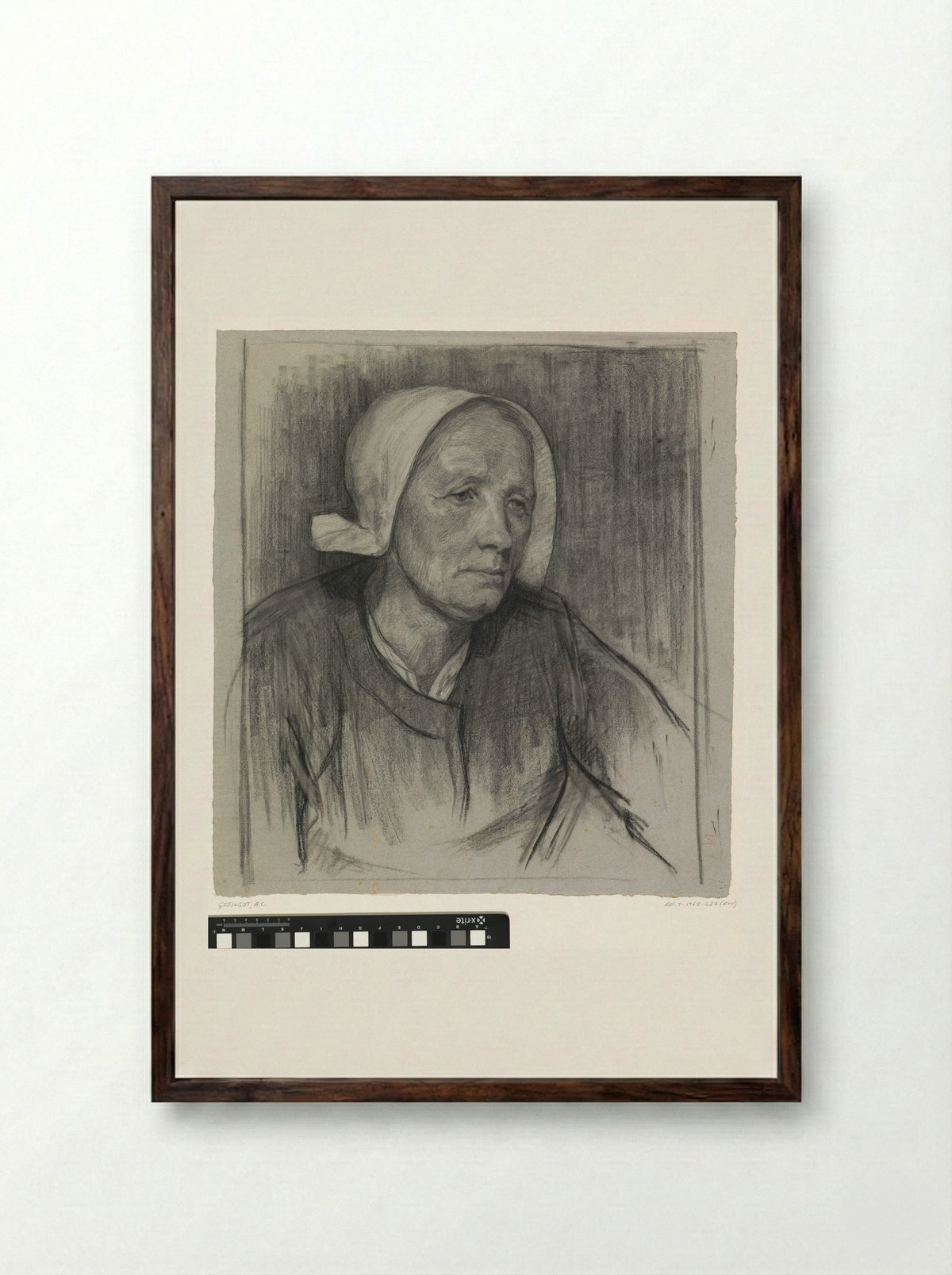 Boerenvrouw - Agnieta Cornelia Gijswijt - Framed Print Dark Wood