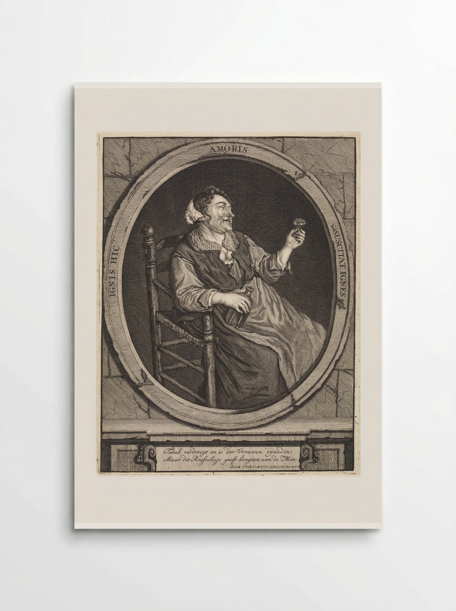 Boerin met een roemer - Matthijs Pool - Poster