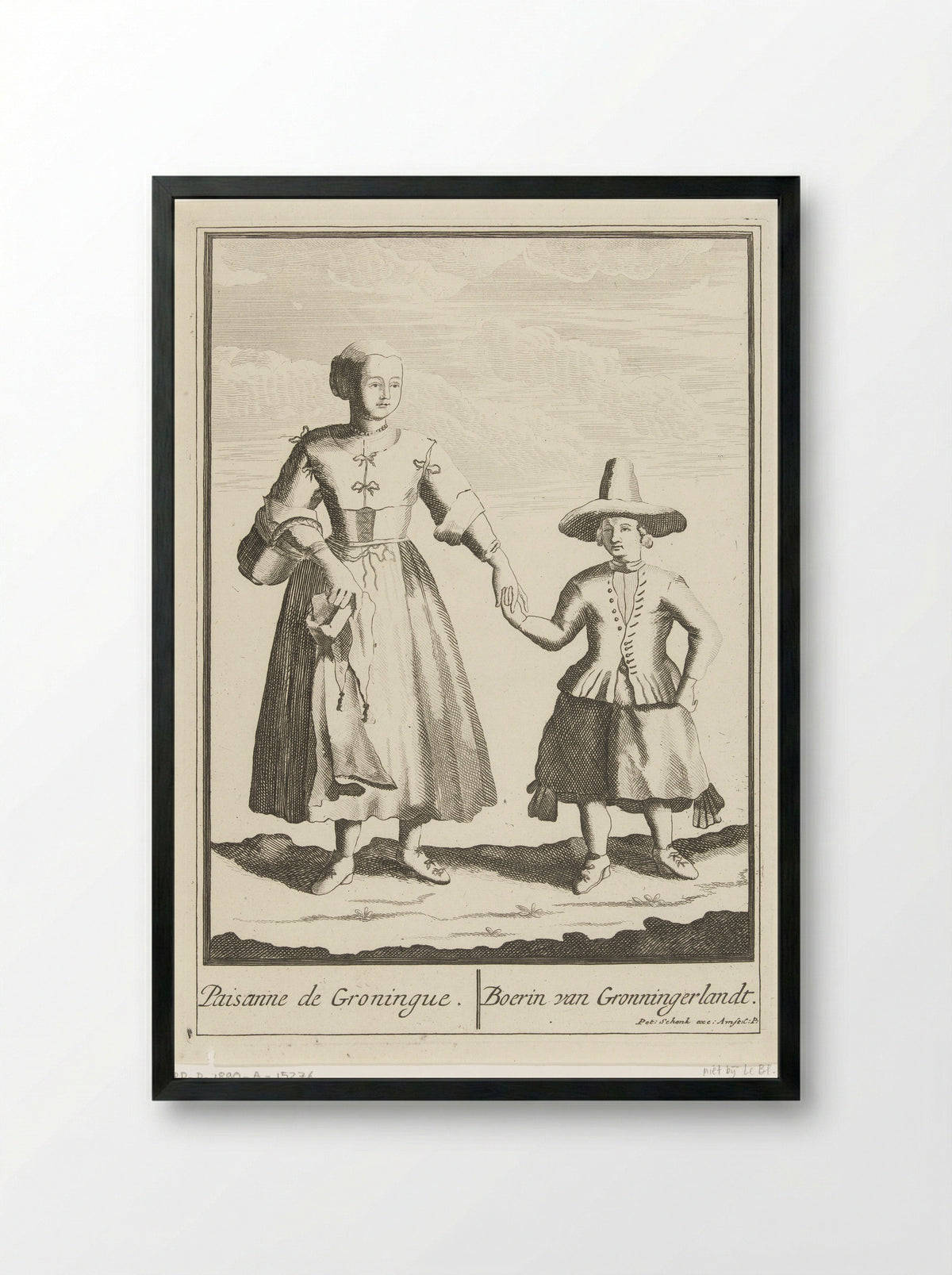 Boerin van Groningerlandt - Pieter van den Berge - Framed Print Black