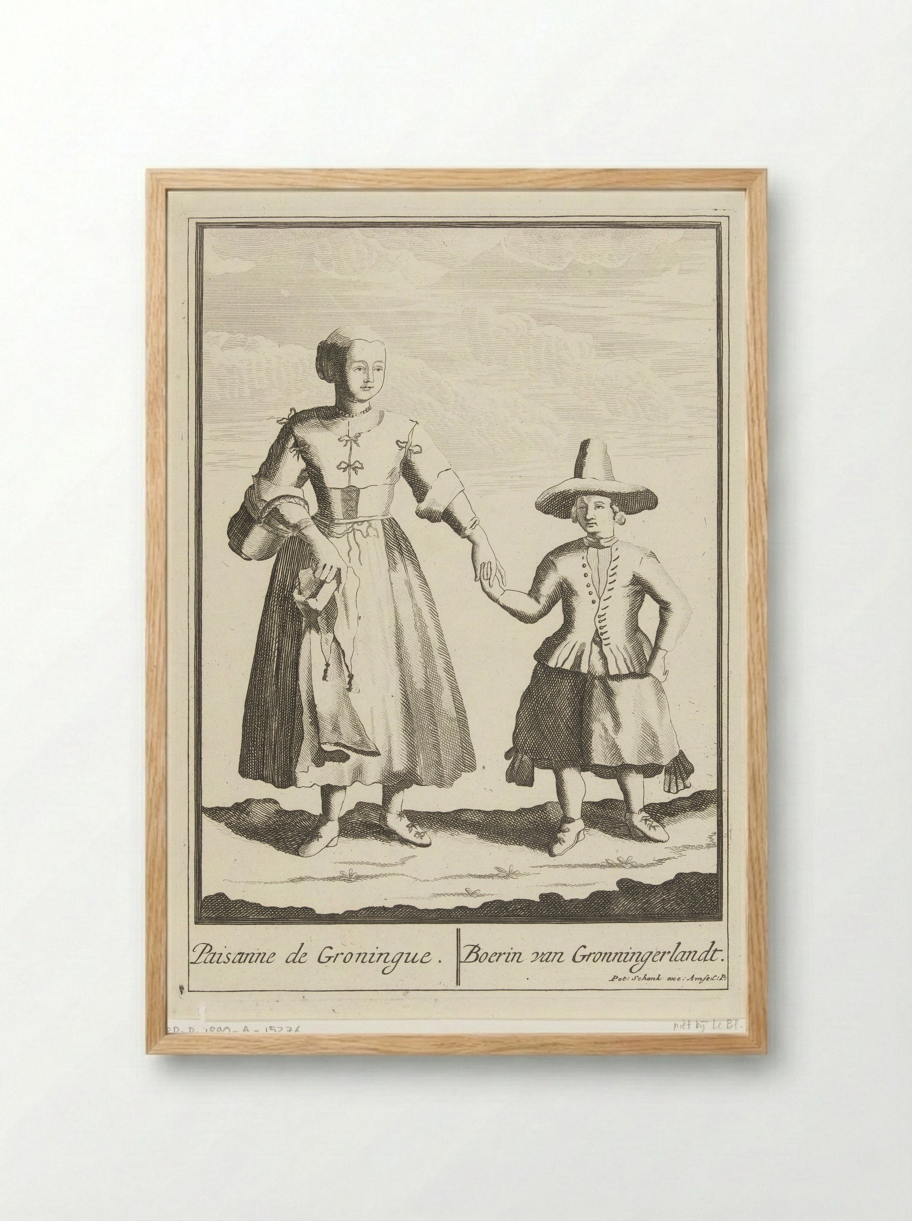 Boerin van Groningerlandt - Pieter van den Berge - Framed Print Wood