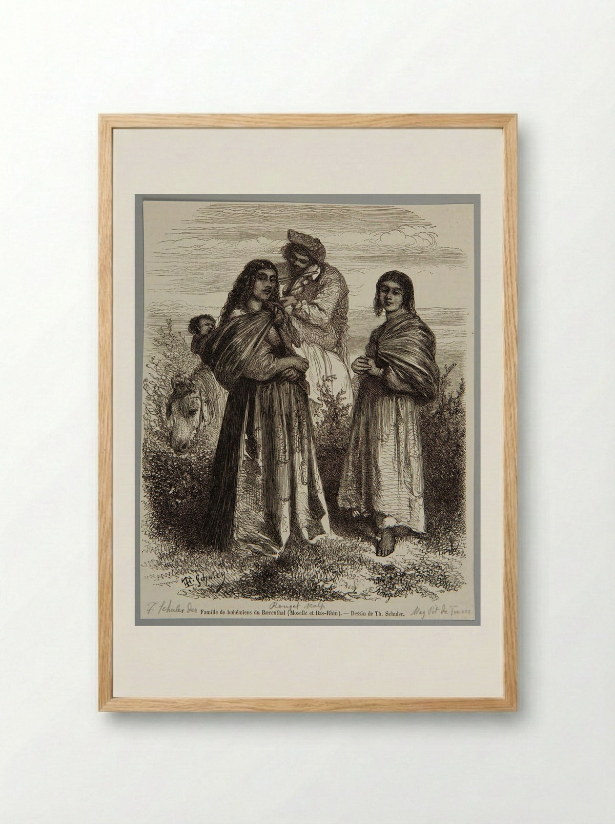 Bohemian Family of Baerenthal - François Rouget - Framed Print Wood