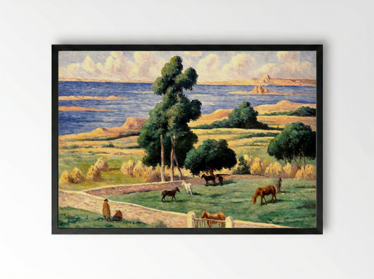 Bois Island, Kermouster, Lézardrieux - Maximilien Luce - Framed Print Black