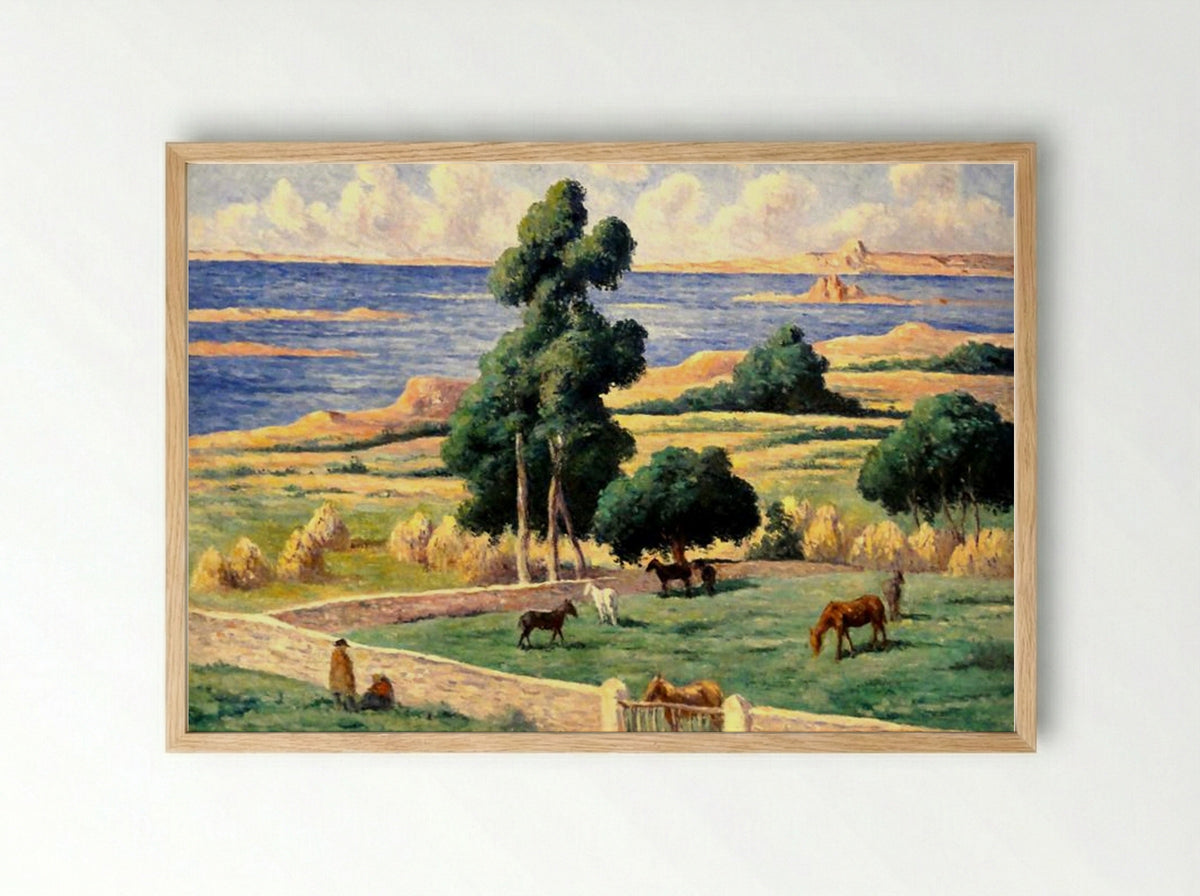 Bois Island, Kermouster, Lézardrieux - Maximilien Luce - Framed Print Wood