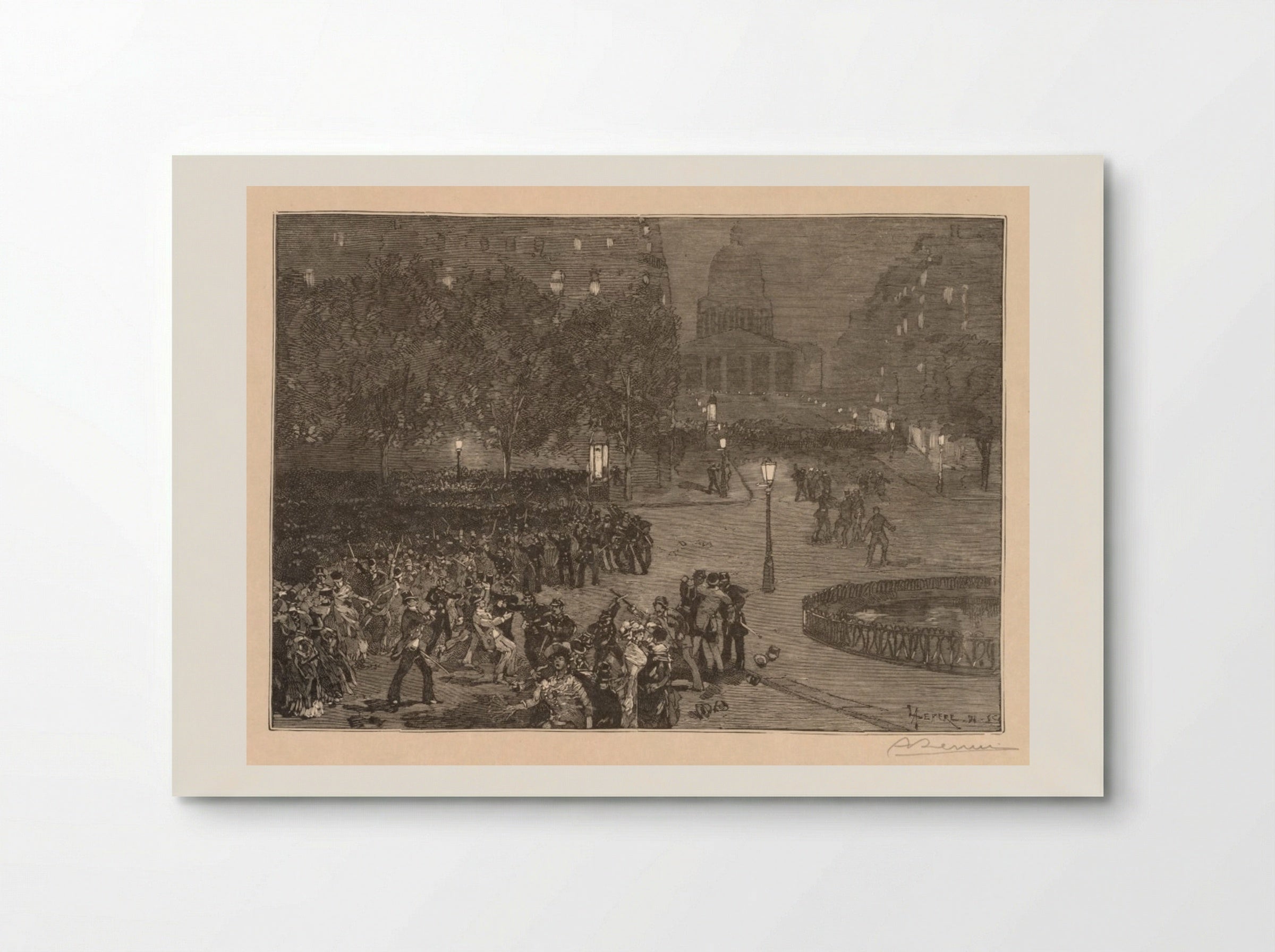 Bois du Monde: Les troubles du quartier Latin - Auguste Louis Lepère - Poster