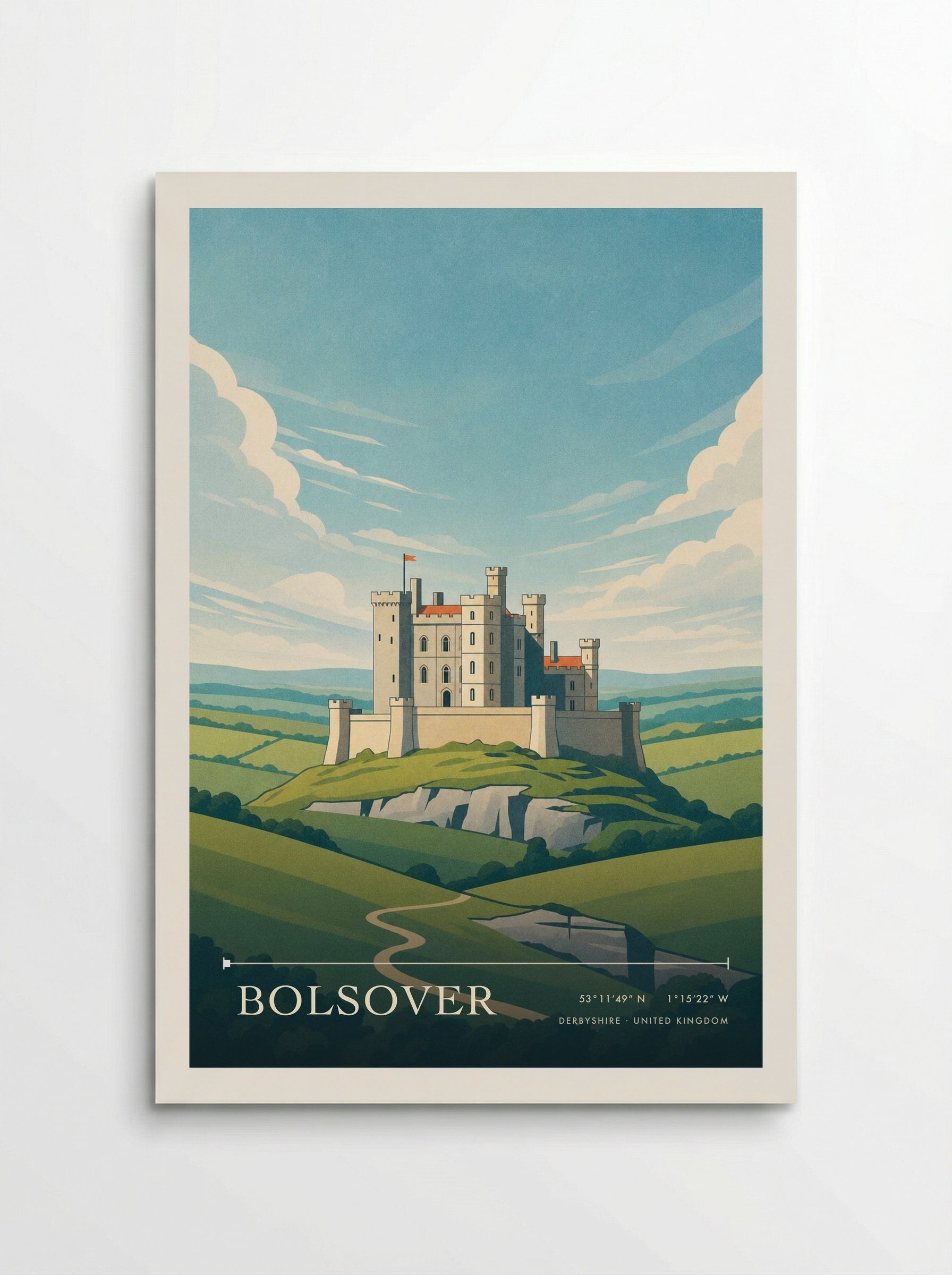 Bolsover Derbyshire United Kingdom Travel Poster - Poster