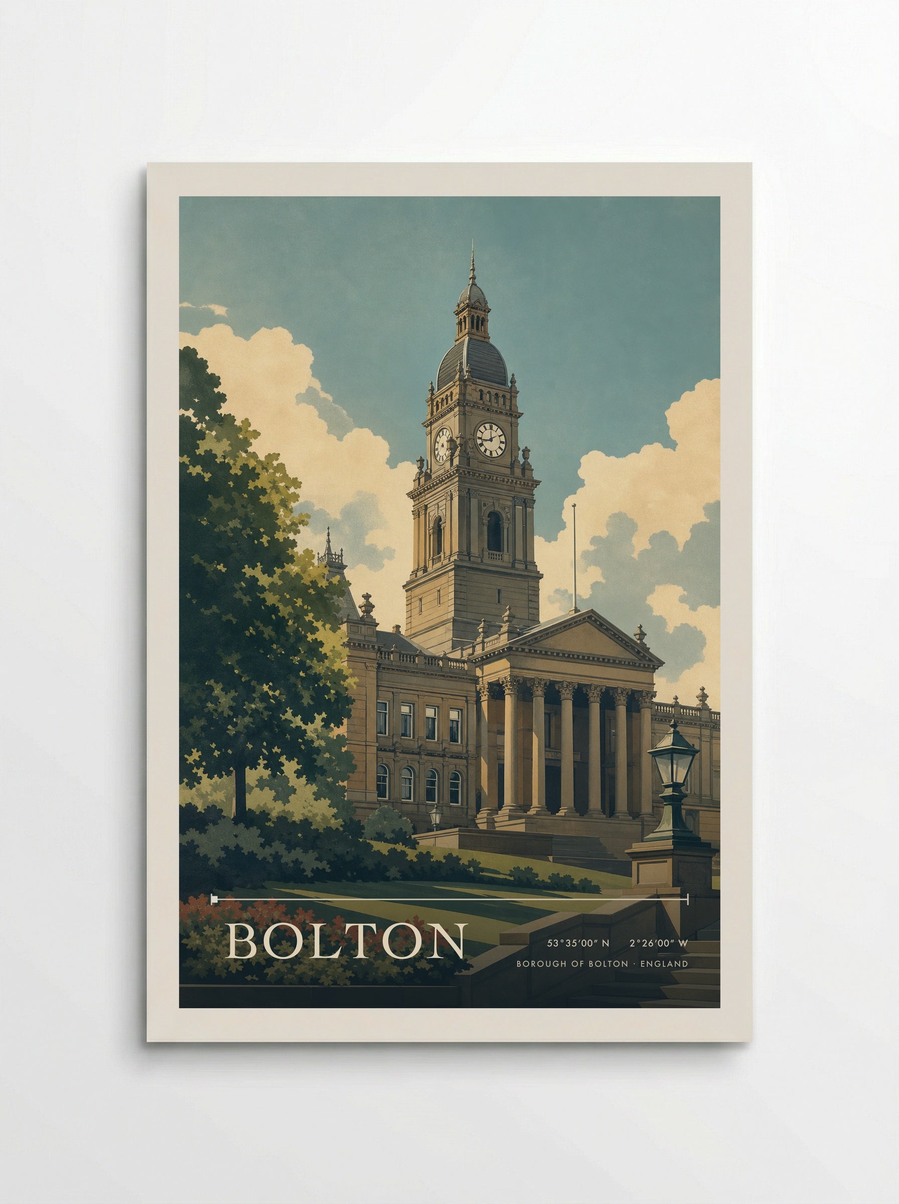 Bolton Borough of Bolton England Travel Poster - Poster