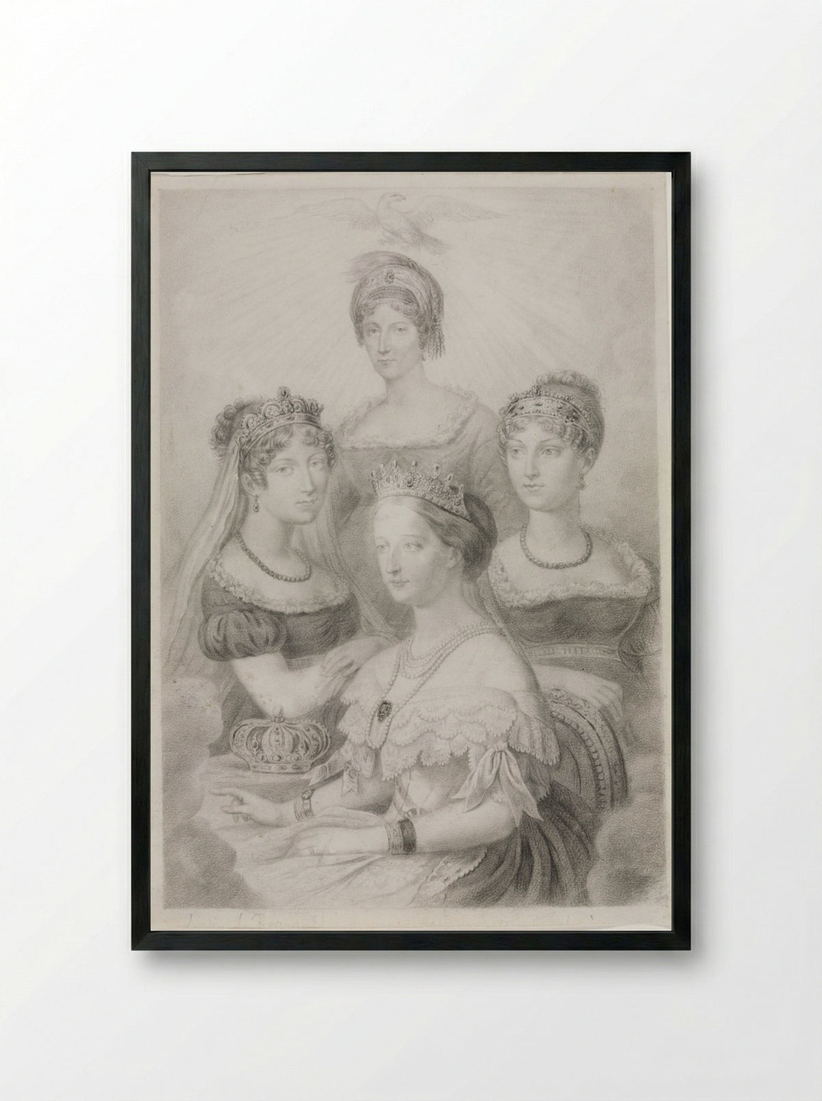 Bonaparte Women - Thomas Casimir Regnault - Framed Print Black