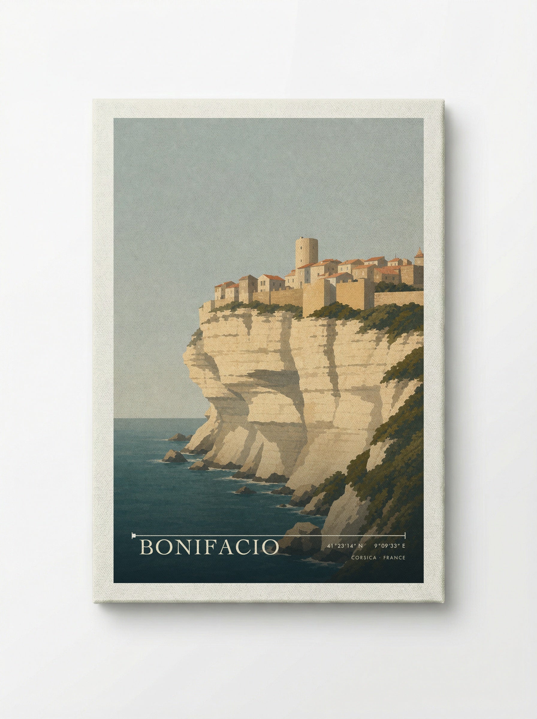 Bonifacio Travel Poster Artwork - Canvas
