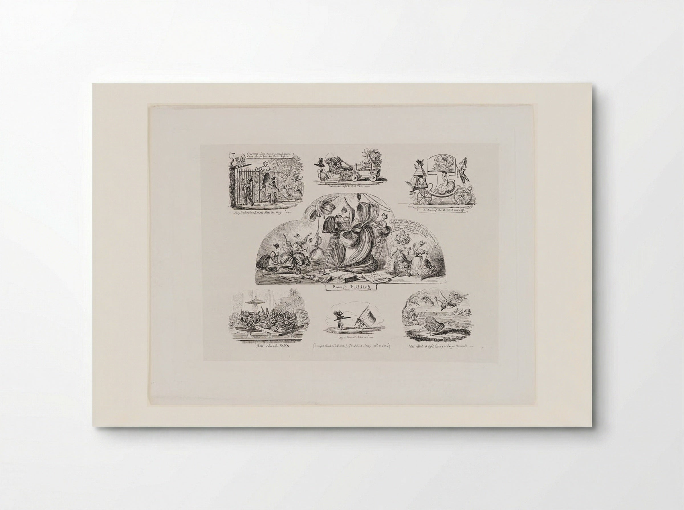Bonnet Building - George Cruikshank - Poster