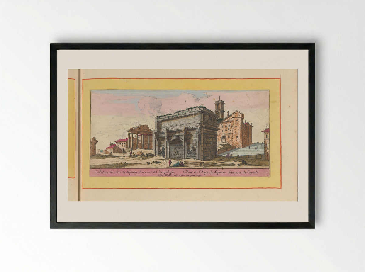 Boog van Septimius Severus te Rome - Anna Beeck - Framed Print Black