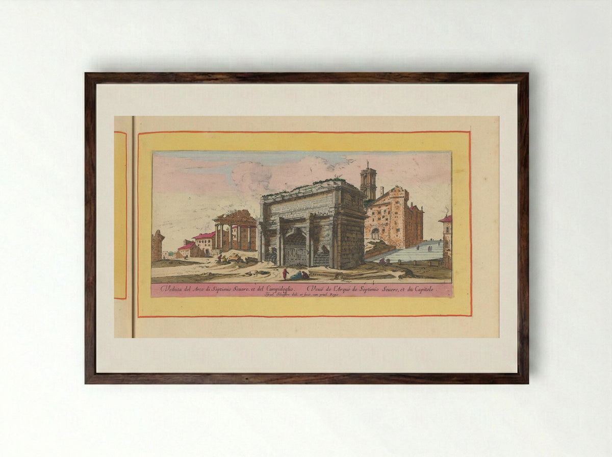 Boog van Septimius Severus te Rome - Anna Beeck - Framed Print Dark Wood