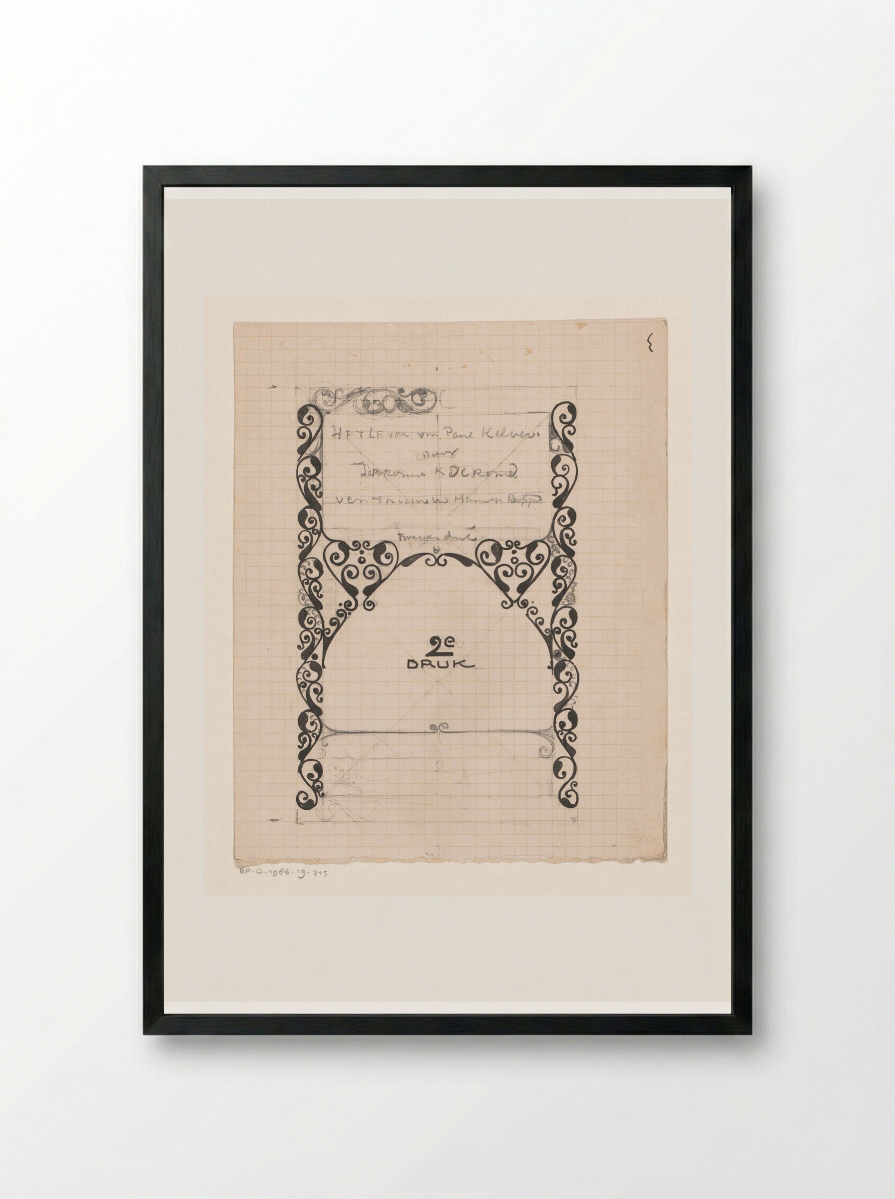 Book Cover Design for Het leven van Paul Kelver - Reinier Willem Petrus de Vries - Framed Print Black