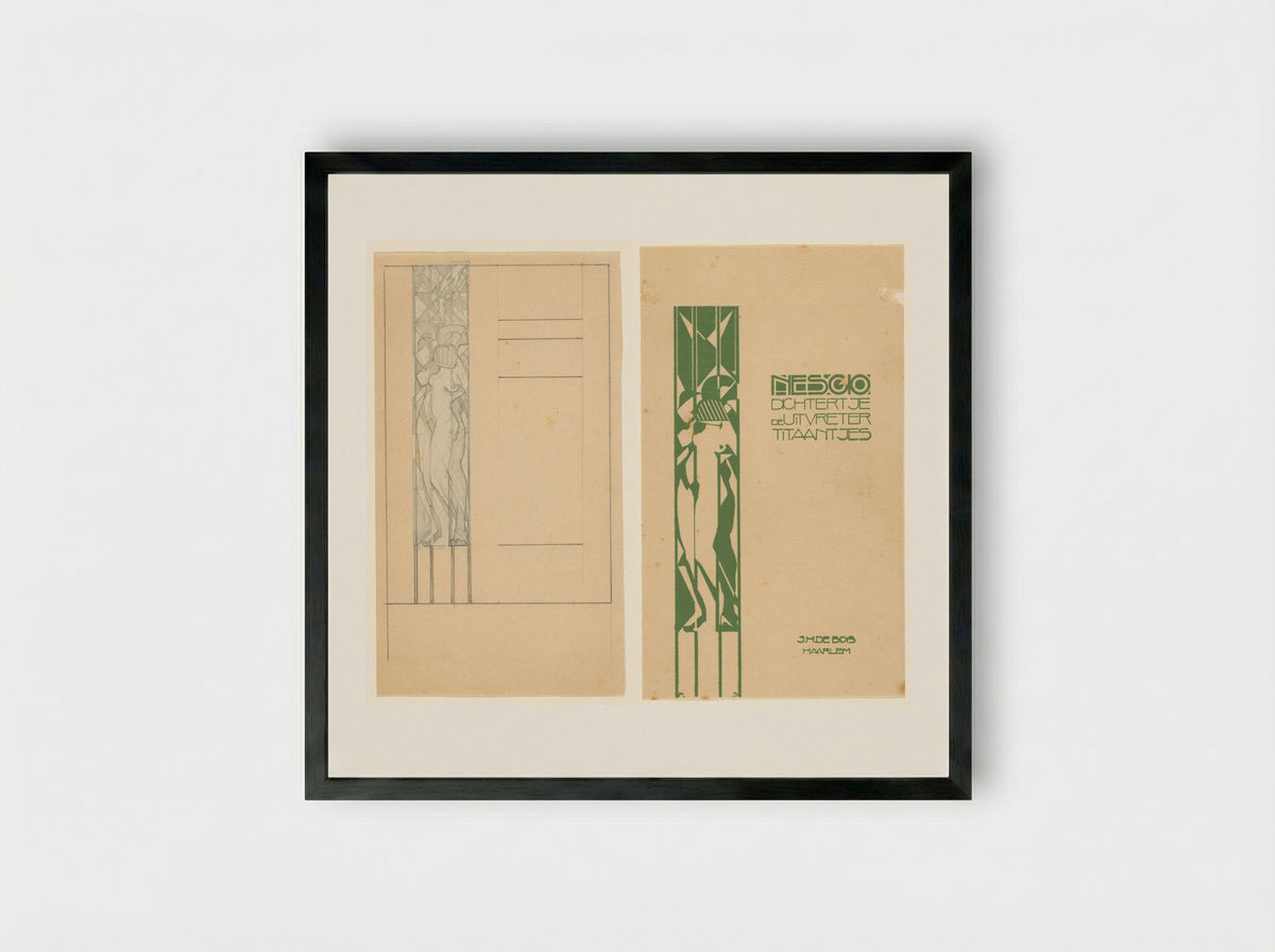 Book Cover Design for Nescio - Reijer Stolk - Framed Print Black