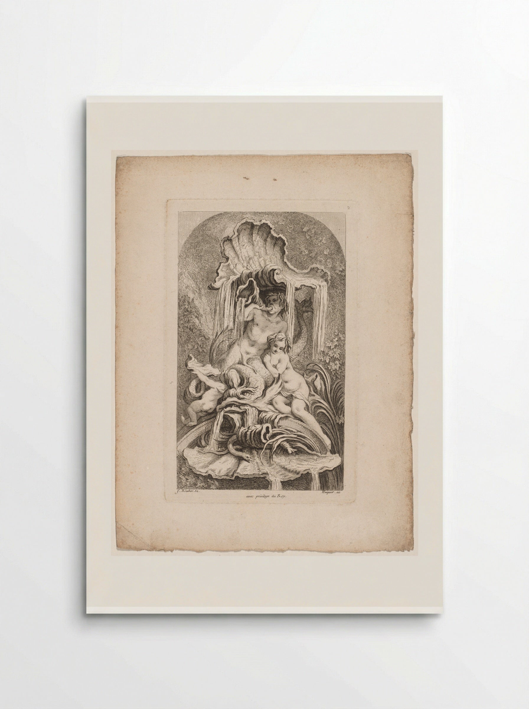 Book of Fountains: No. 4 - Gabriel Huquier - Poster