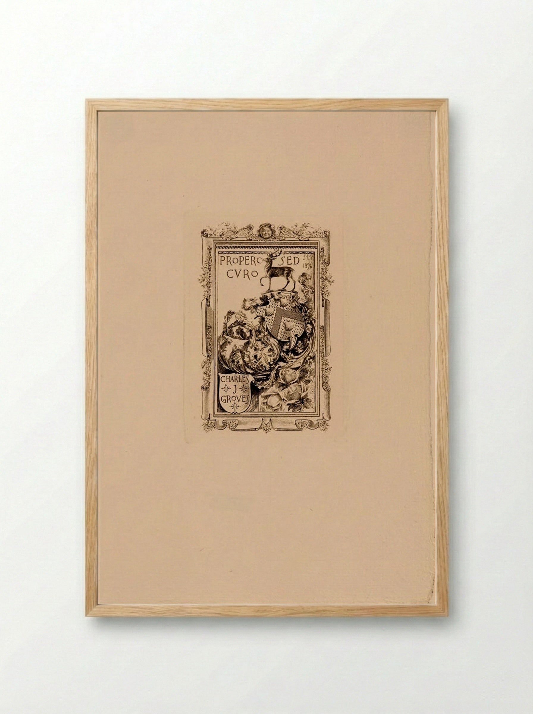 Bookplate of Charles J. Groves - Sidney L. Smith - Framed Print Wood
