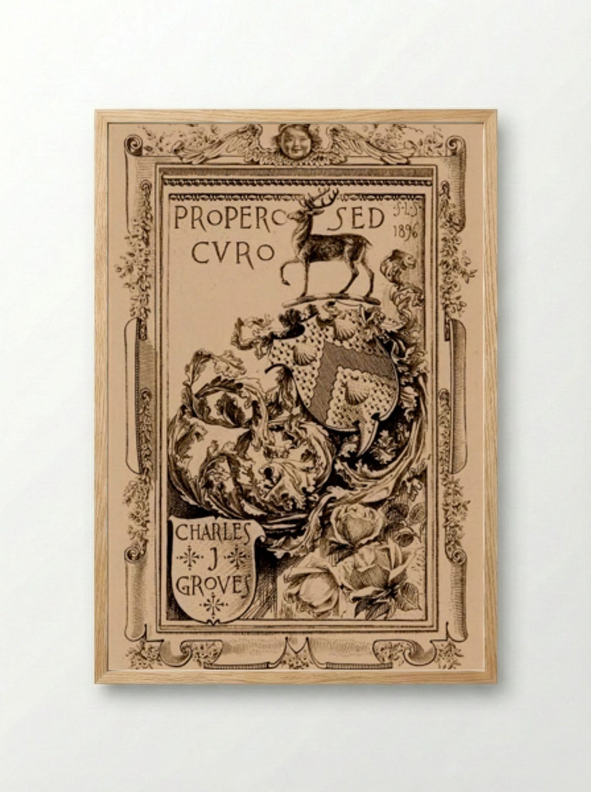 Bookplate of Charles J. Groves - Sidney L. Smith - Framed Print Wood