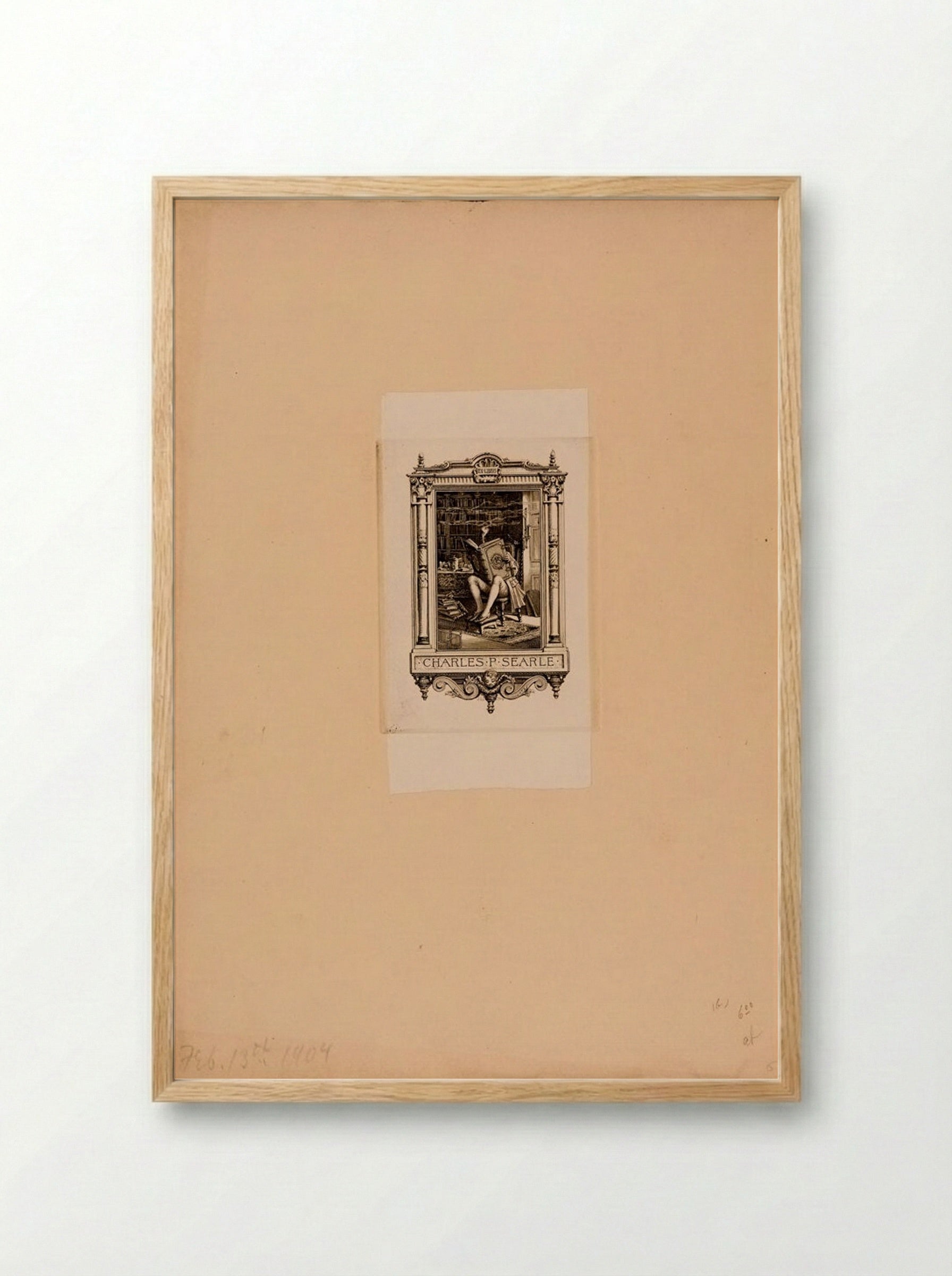 Bookplate of Charles P. Searle - Sidney L. Smith - Framed Print Wood