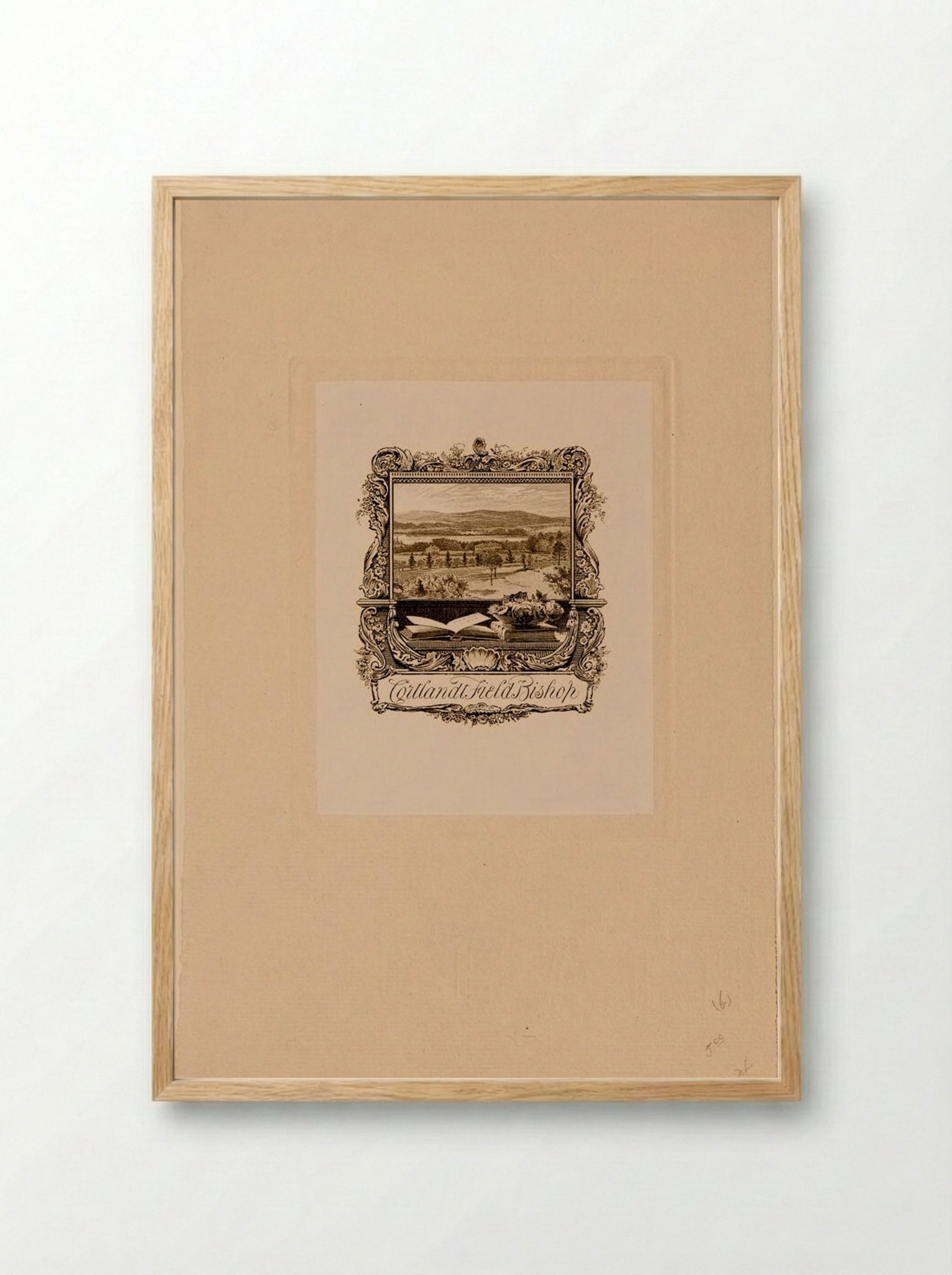 Bookplate of Cortlandt Field Bishop - Sidney L. Smith - Framed Print Wood