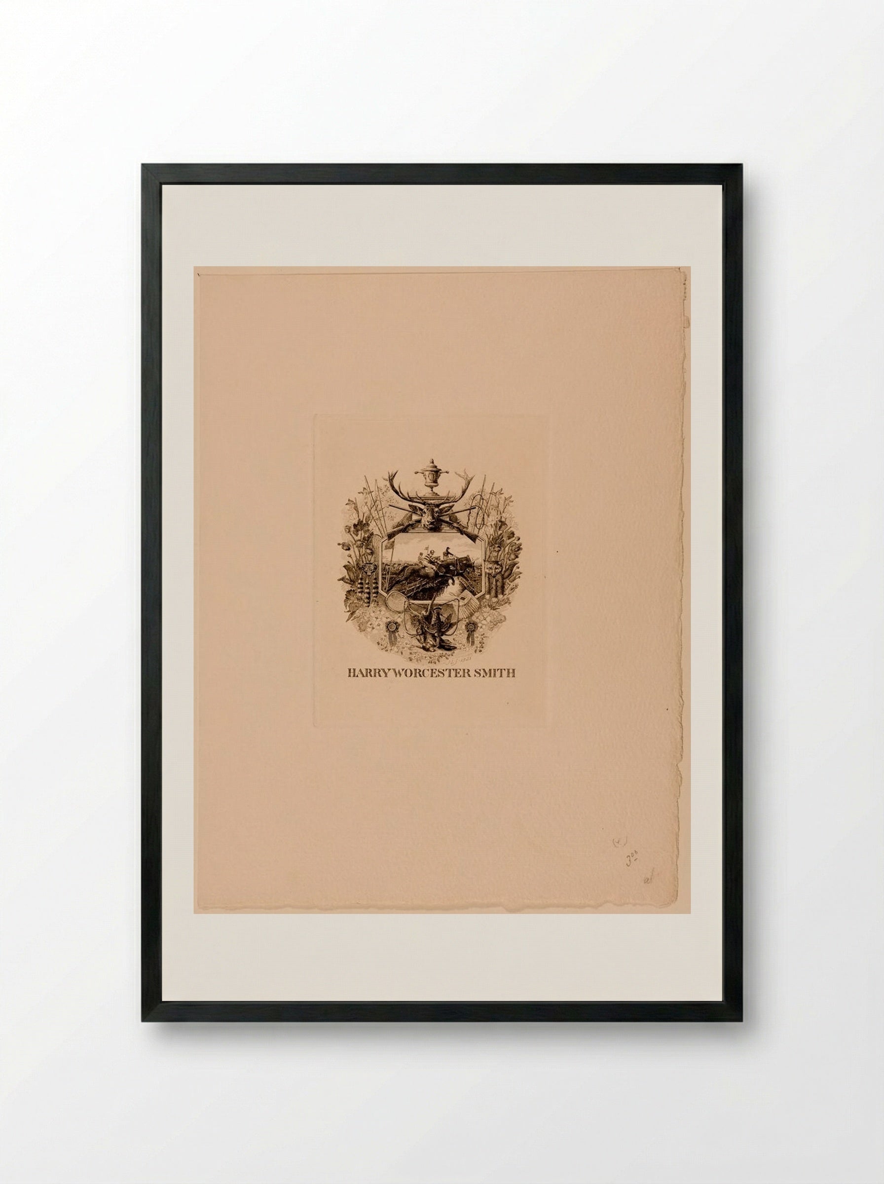 Bookplate of Harry Worcester Smith - Sidney L. Smith - Framed Print Black